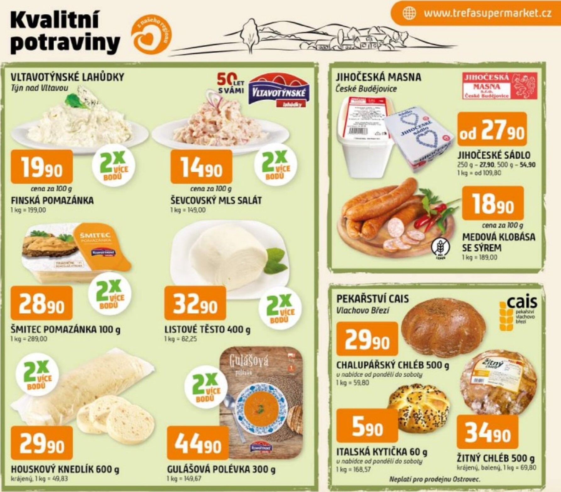 trefa - Budoucí Trefa - Kvalitní potraviny z našeho regionu leták platný od středy 08.07.2026 do úterý 14.07.2026