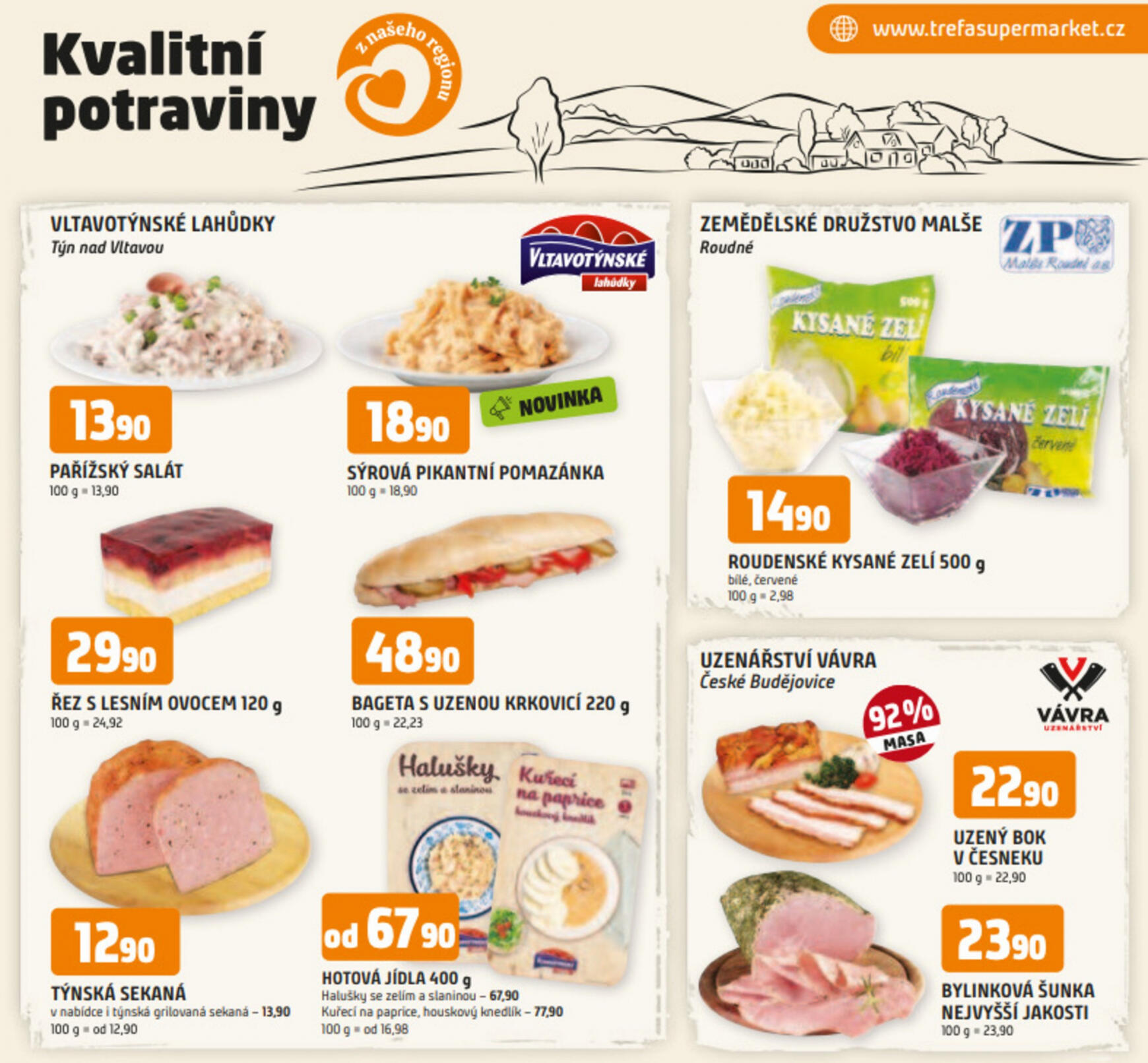 trefa - Leták Trefa - Kvalitní potraviny z našeho regionu aktuální 24.04. - 30.04.