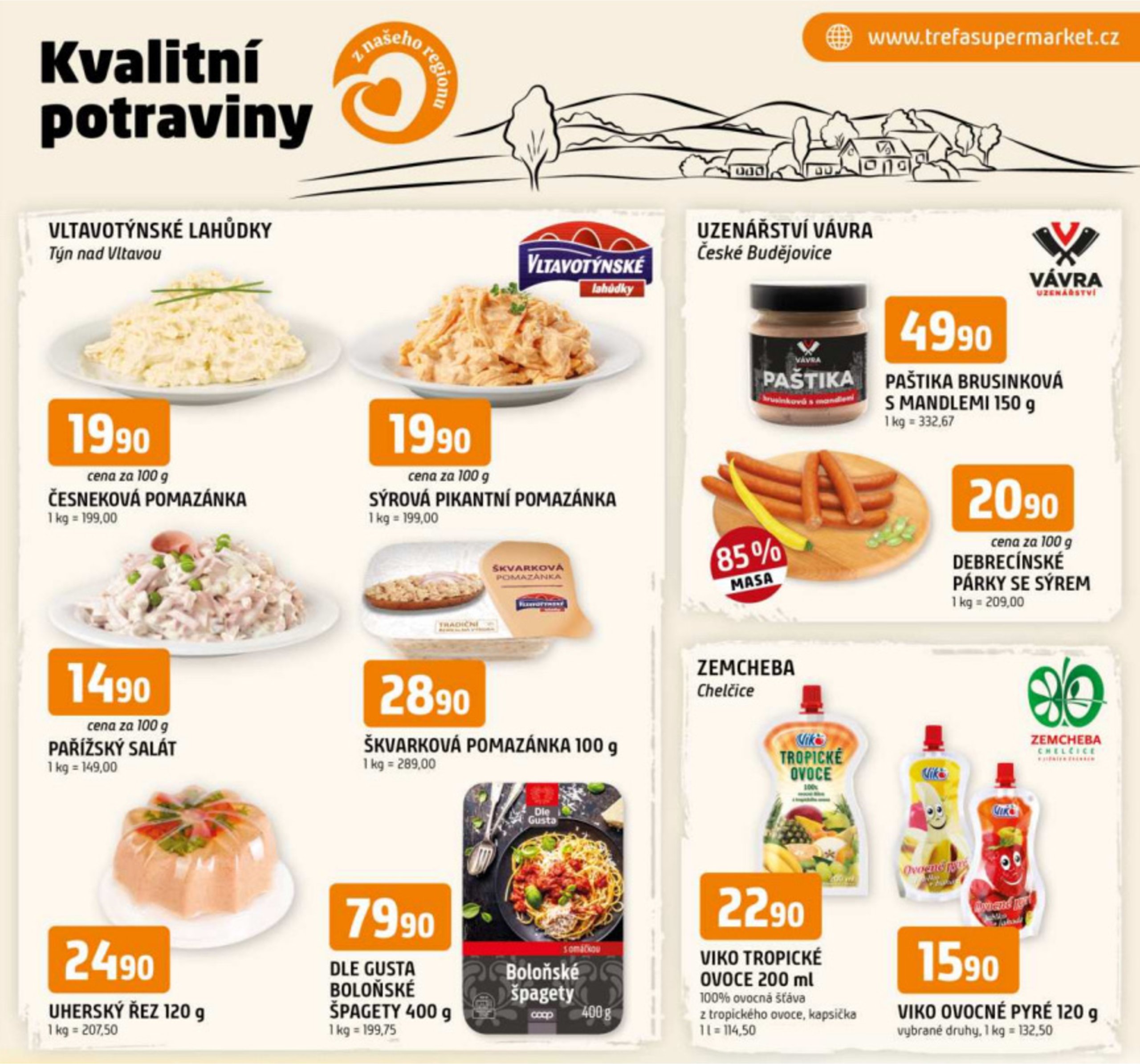 trefa - Leták Trefa - Kvalitní potraviny z našeho regionu od 23.07. do 29.07.