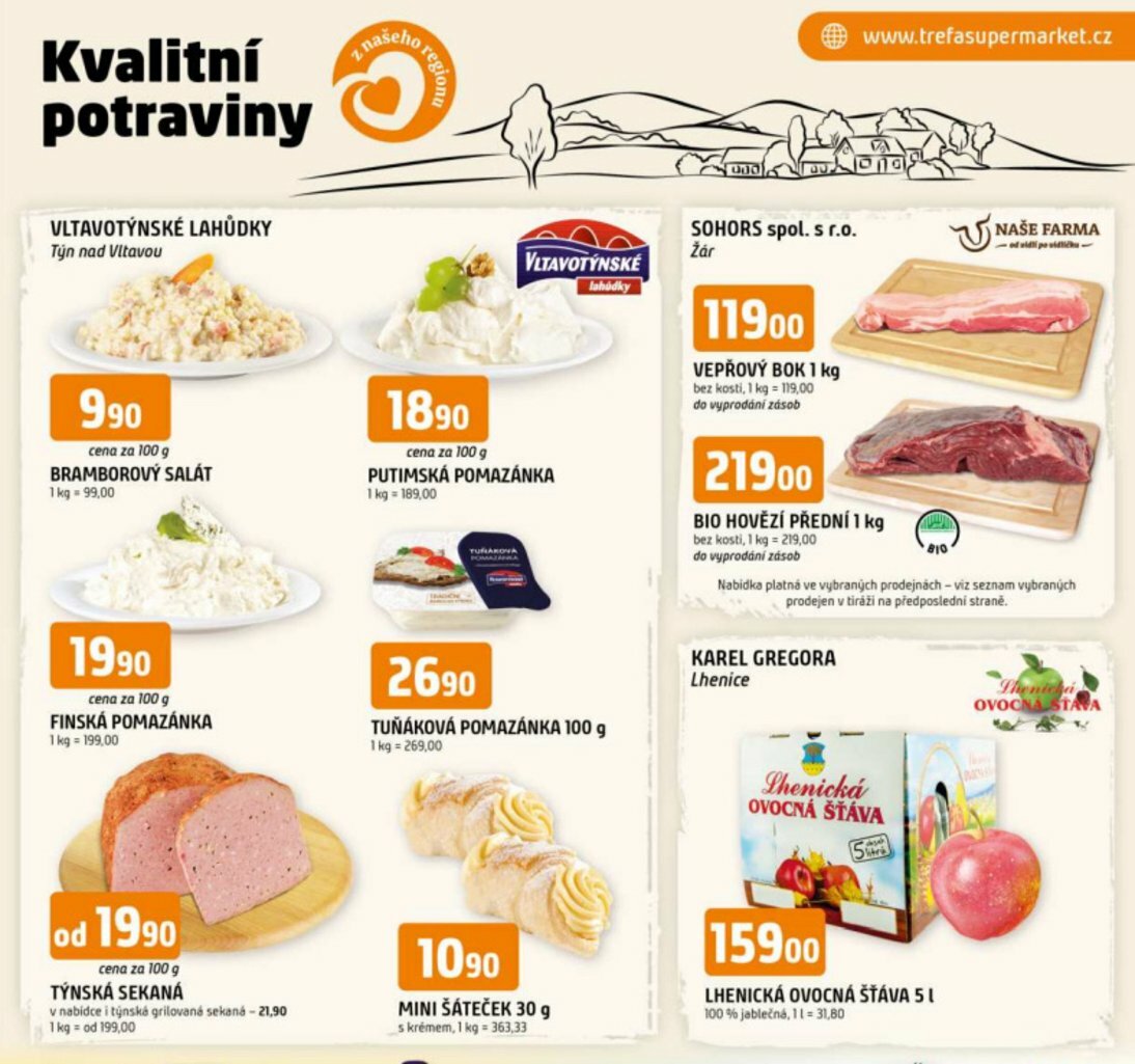 trefa - Leták Trefa - Kvalitní potraviny z našeho regionu od 13.08. do 19.08.