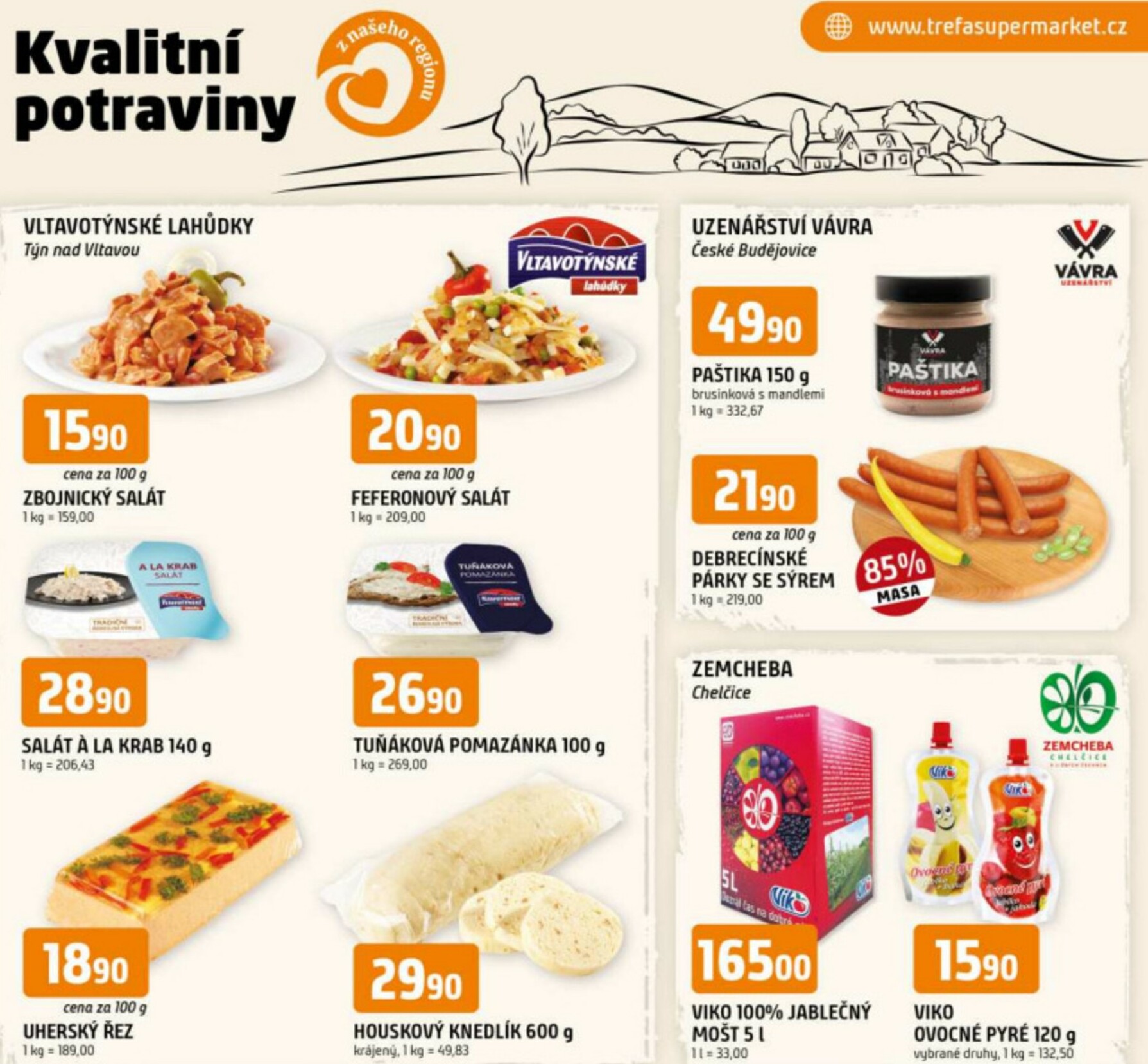trefa - Aktuální leták Trefa - Kvalitní potraviny z našeho regionu od 15.10. do 21.10.