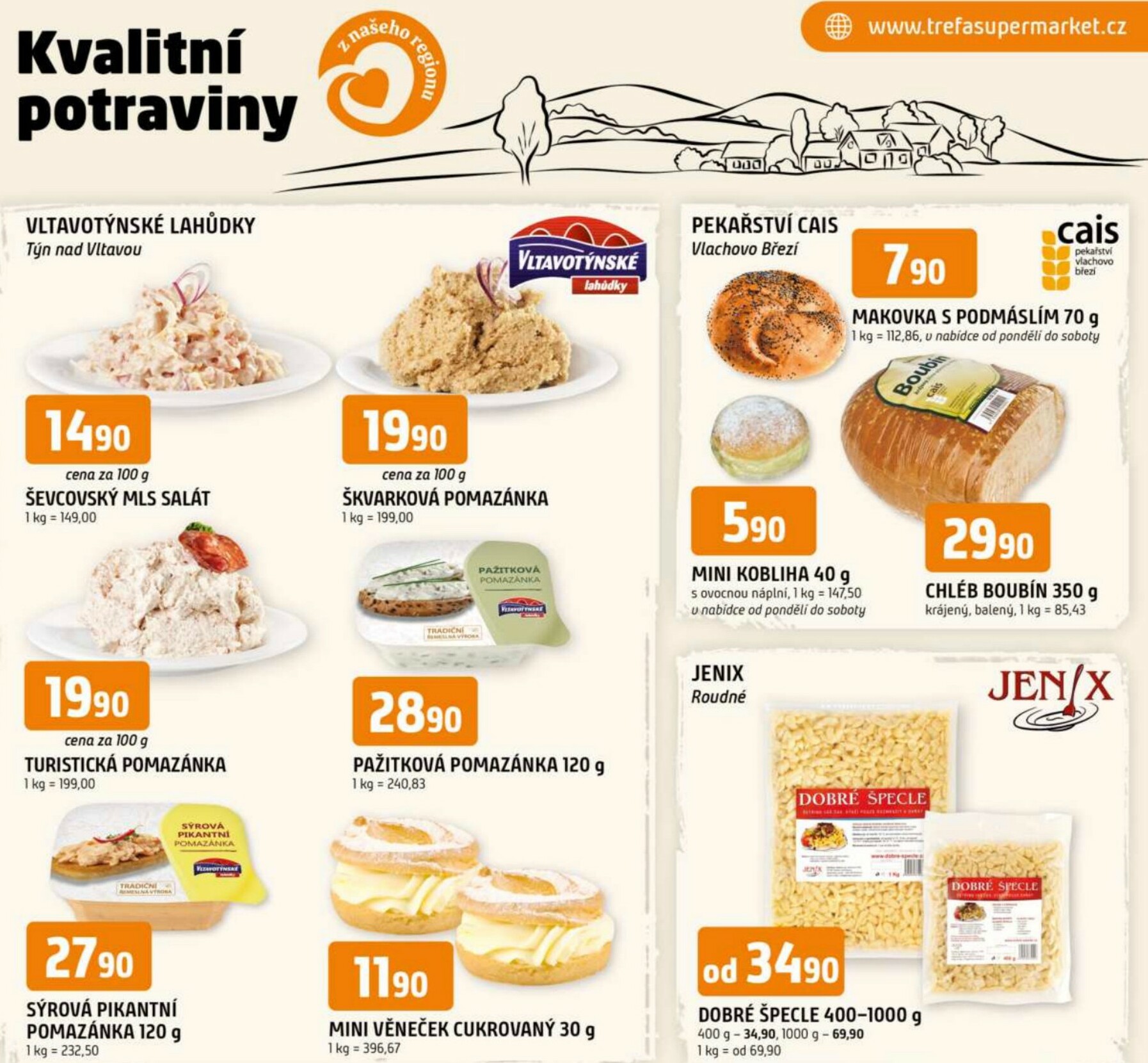 trefa - Aktuální leták Trefa - Kvalitní potraviny z našeho regionu od 22.10. do 28.10.