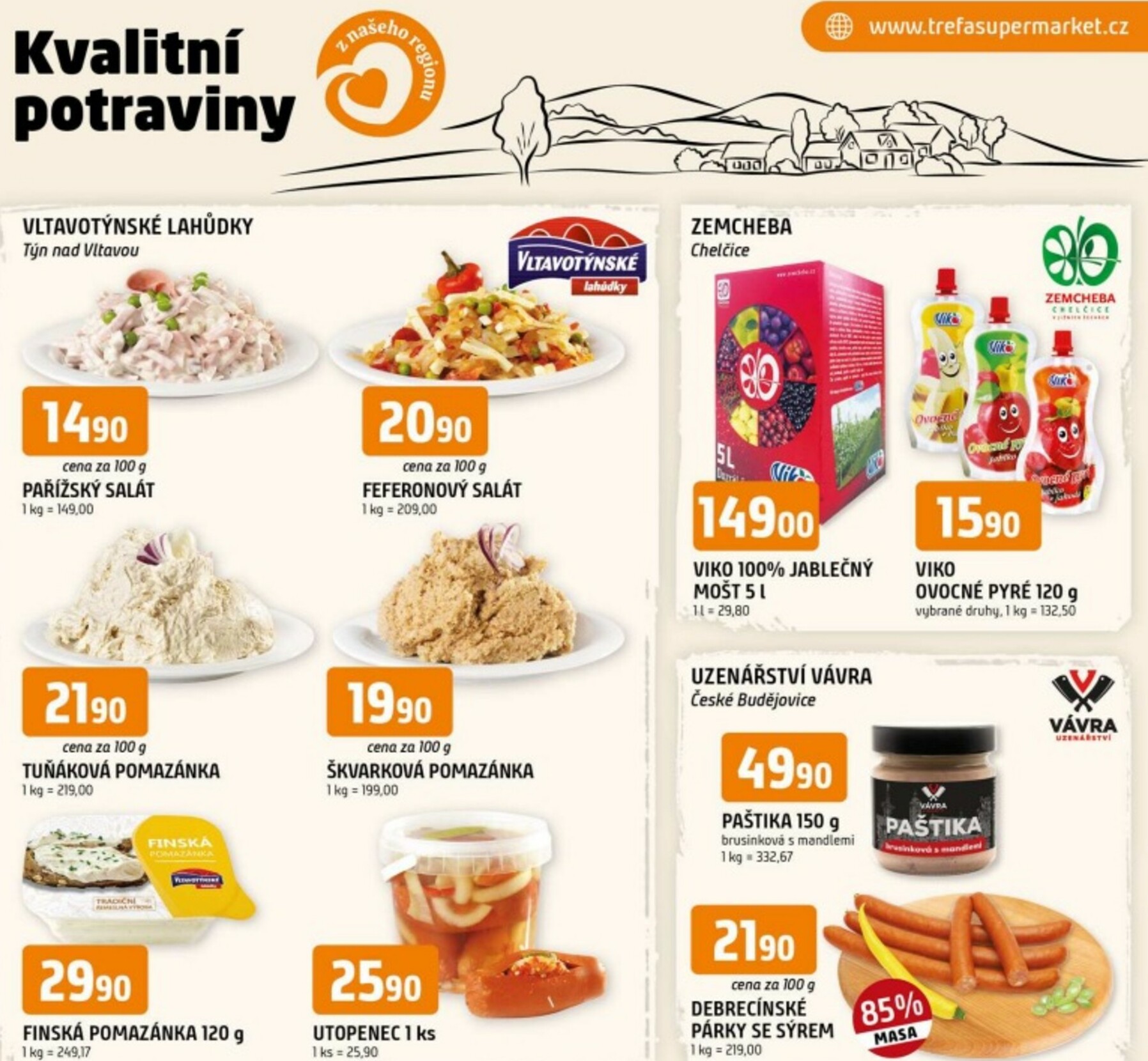trefa - Aktuální leták Trefa - Kvalitní potraviny z našeho regionu od 26.11. do 02.12.