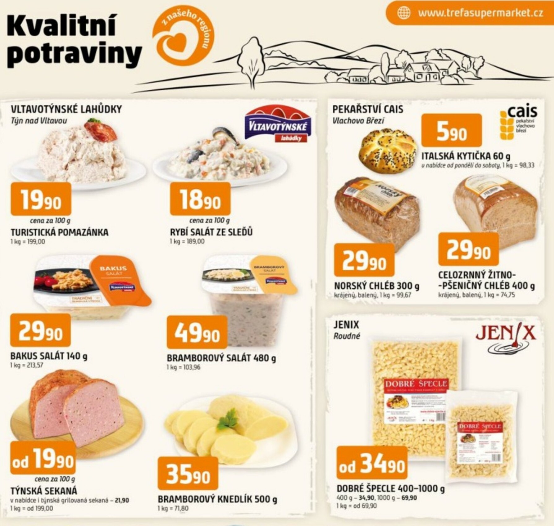 trefa - Aktuální leták Trefa - Kvalitní potraviny z našeho regionu od 03.12. do 09.12.