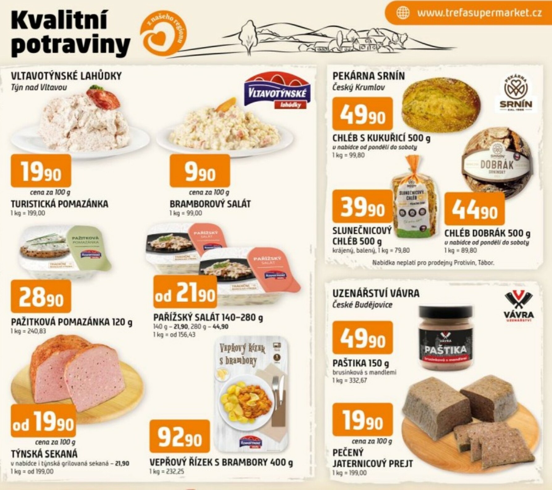 trefa - Aktuální leták Trefa - Kvalitní potraviny z našeho regionu od 02.01. do 06.01.
