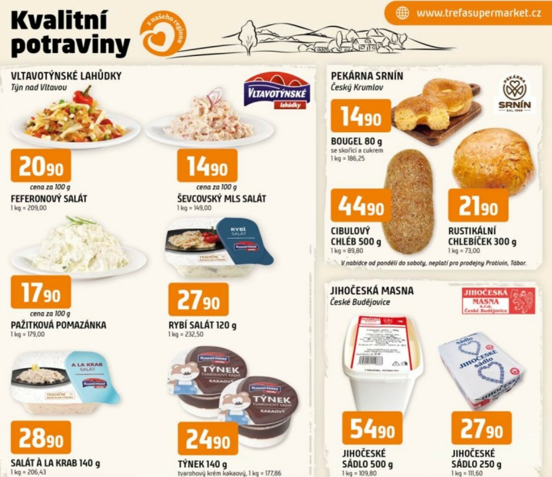 trefa - Aktuální leták Trefa - Kvalitní potraviny z našeho regionu od 14.01. do 20.01.