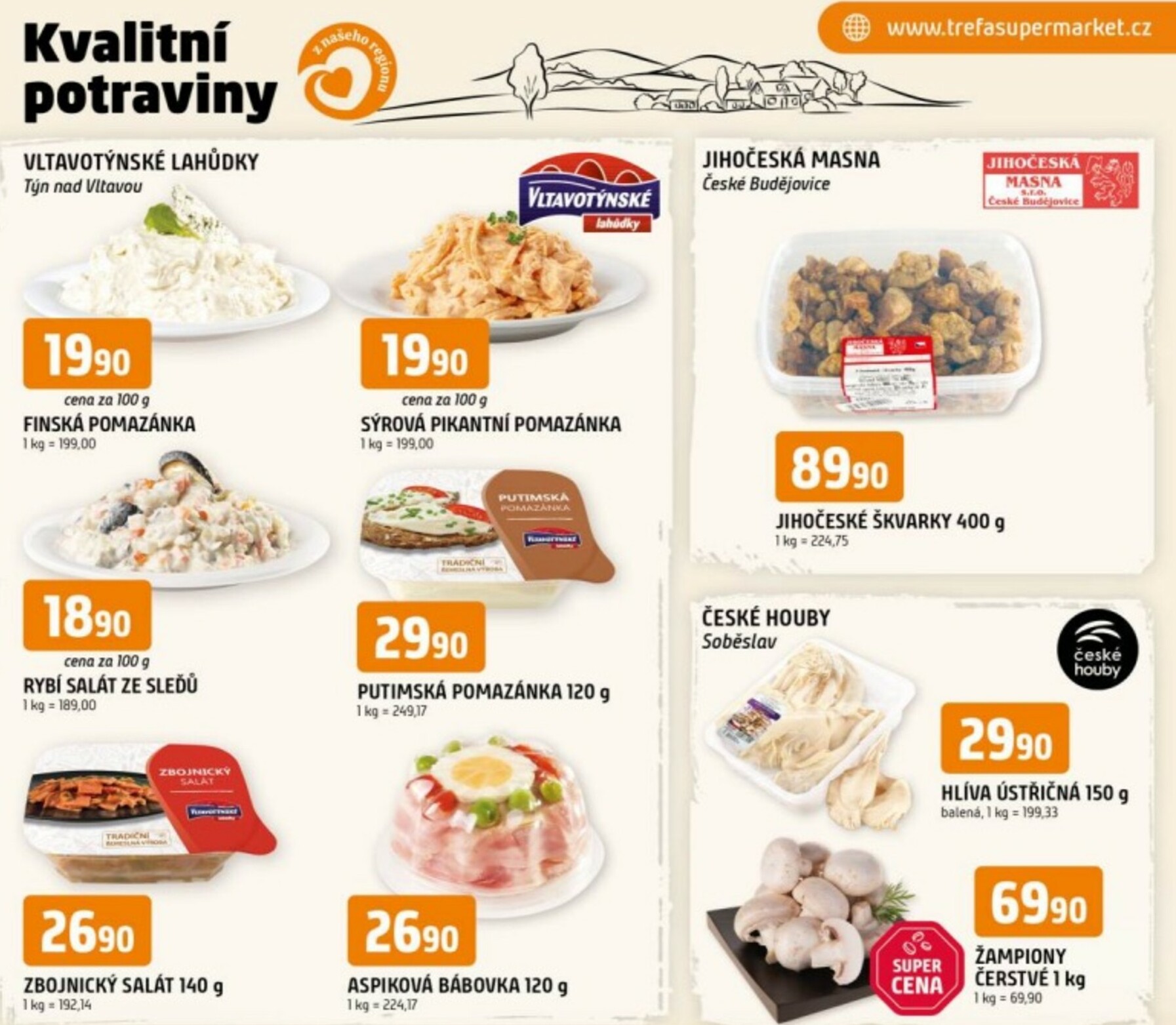 trefa - Aktuální leták Trefa - Kvalitní potraviny z našeho regionu od 21.01. do 27.01. - page: 1