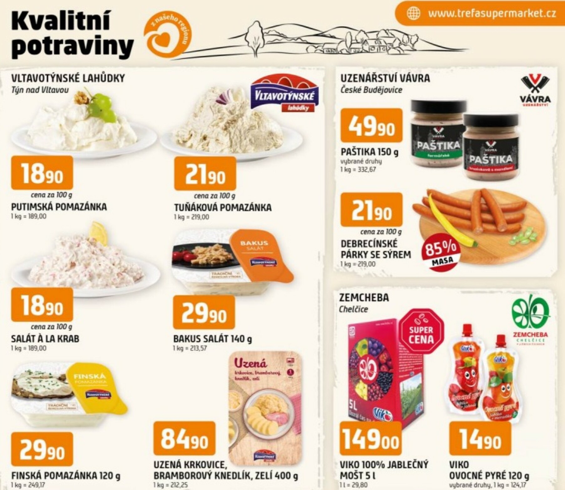 trefa - Trefa - Kvalitní potraviny z našeho regionu leták platný od středy 04.02.2026 do úterý 10.02.2026