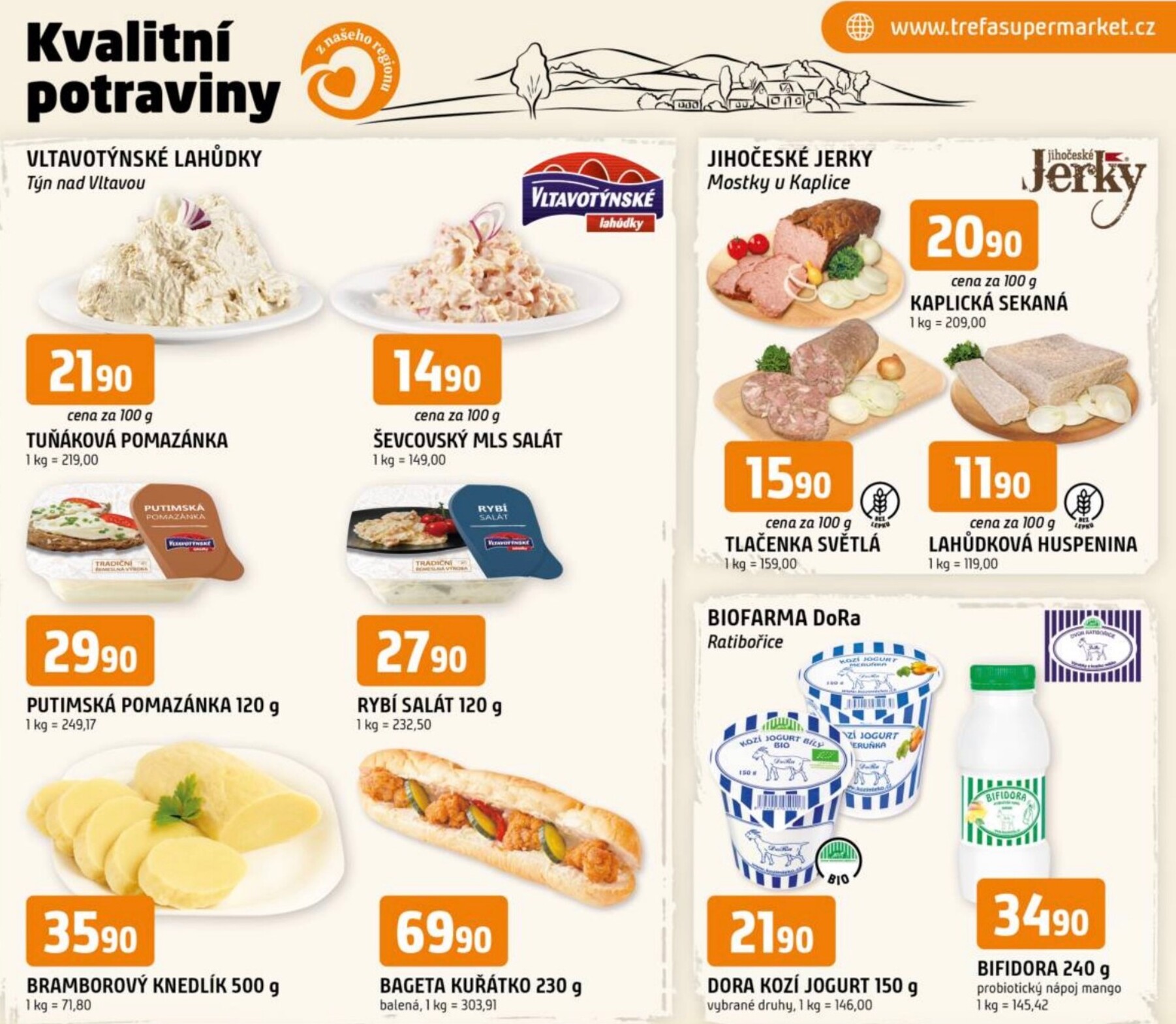 trefa - Trefa - Kvalitní potraviny z našeho regionu leták platný od středy 11.03.2026 do úterý 17.03.2026