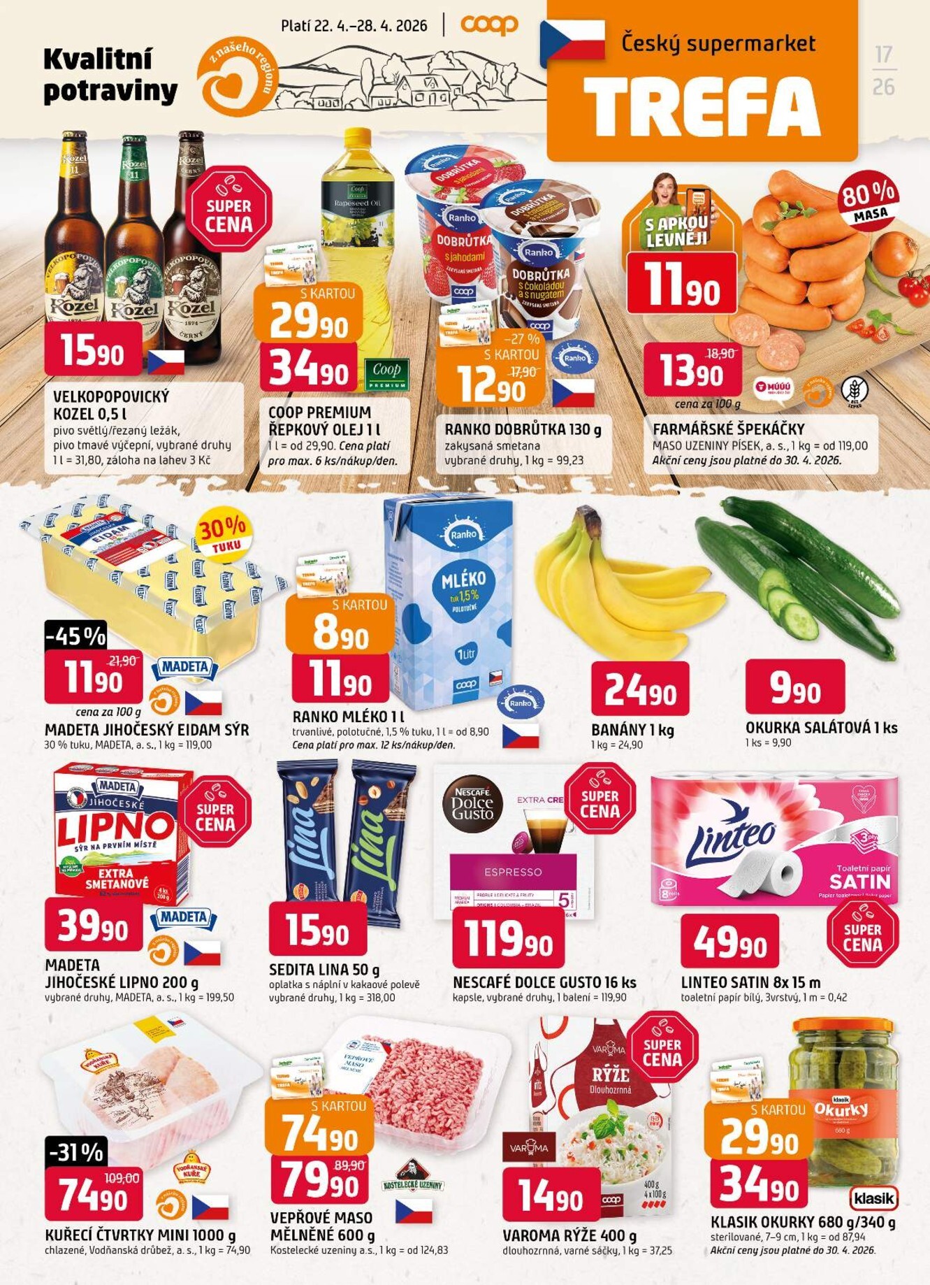 trefa - Budoucí Trefa leták platný od středy 22.04.2026 do úterý 28.04.2026