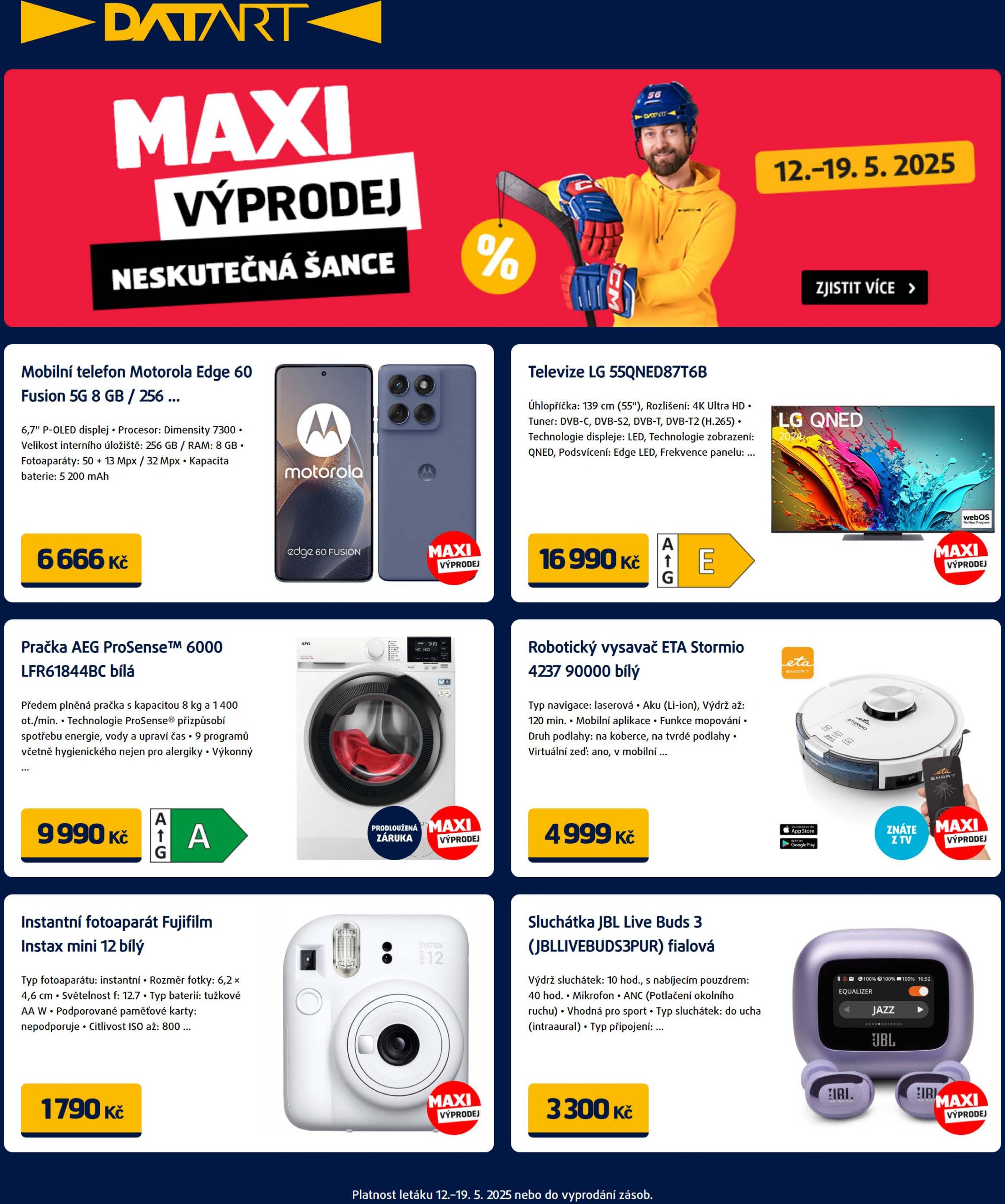 datart - Leták Datart - Maxi výprodej od 12.05. do 19.05.