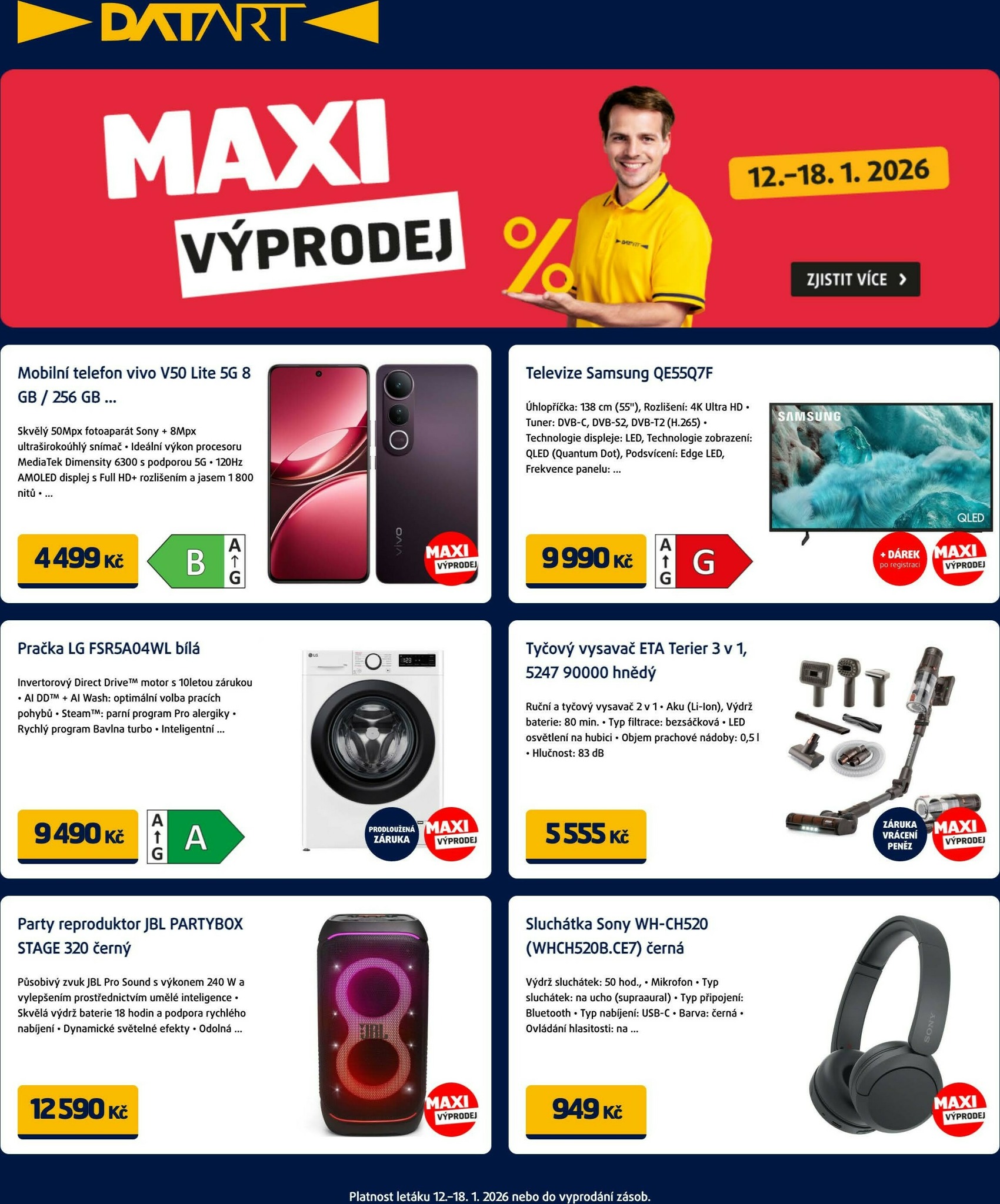 datart - Aktuální leták Datart od 12.01. do 18.01. - page: 1