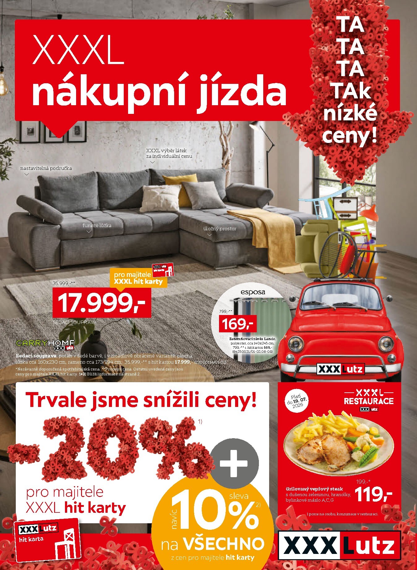xxxlutz - Aktuální XXXLutz - XXXL nákupní jízda leták platný od pondělí 06.07.2026 do neděle 19.07.2026 - page: 1