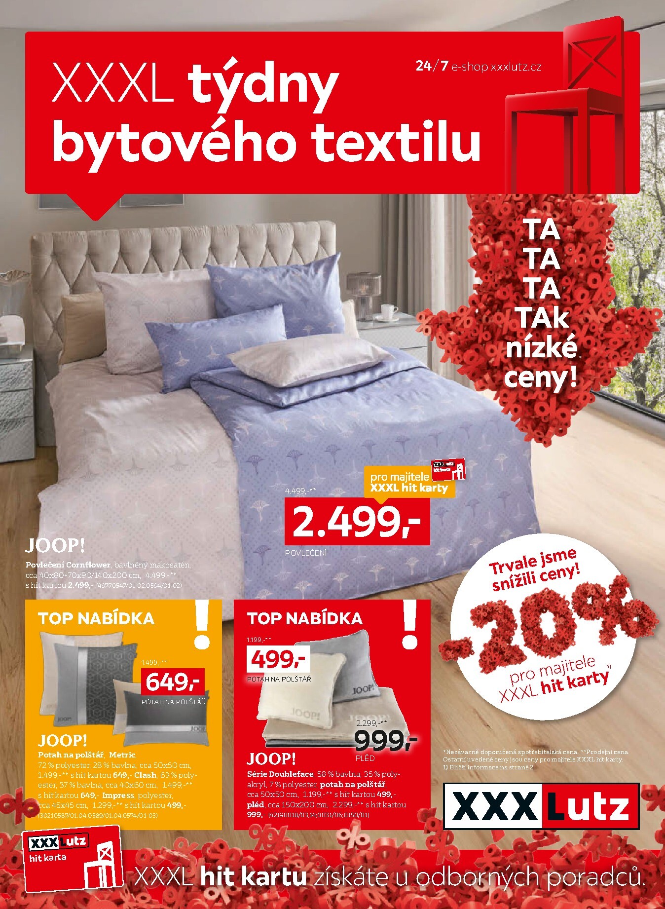 xxxlutz - Aktuální XXXLutz - Týdny bytového textilu leták platný od pondělí 13.07.2026 do neděle 09.08.2026 - page: 1