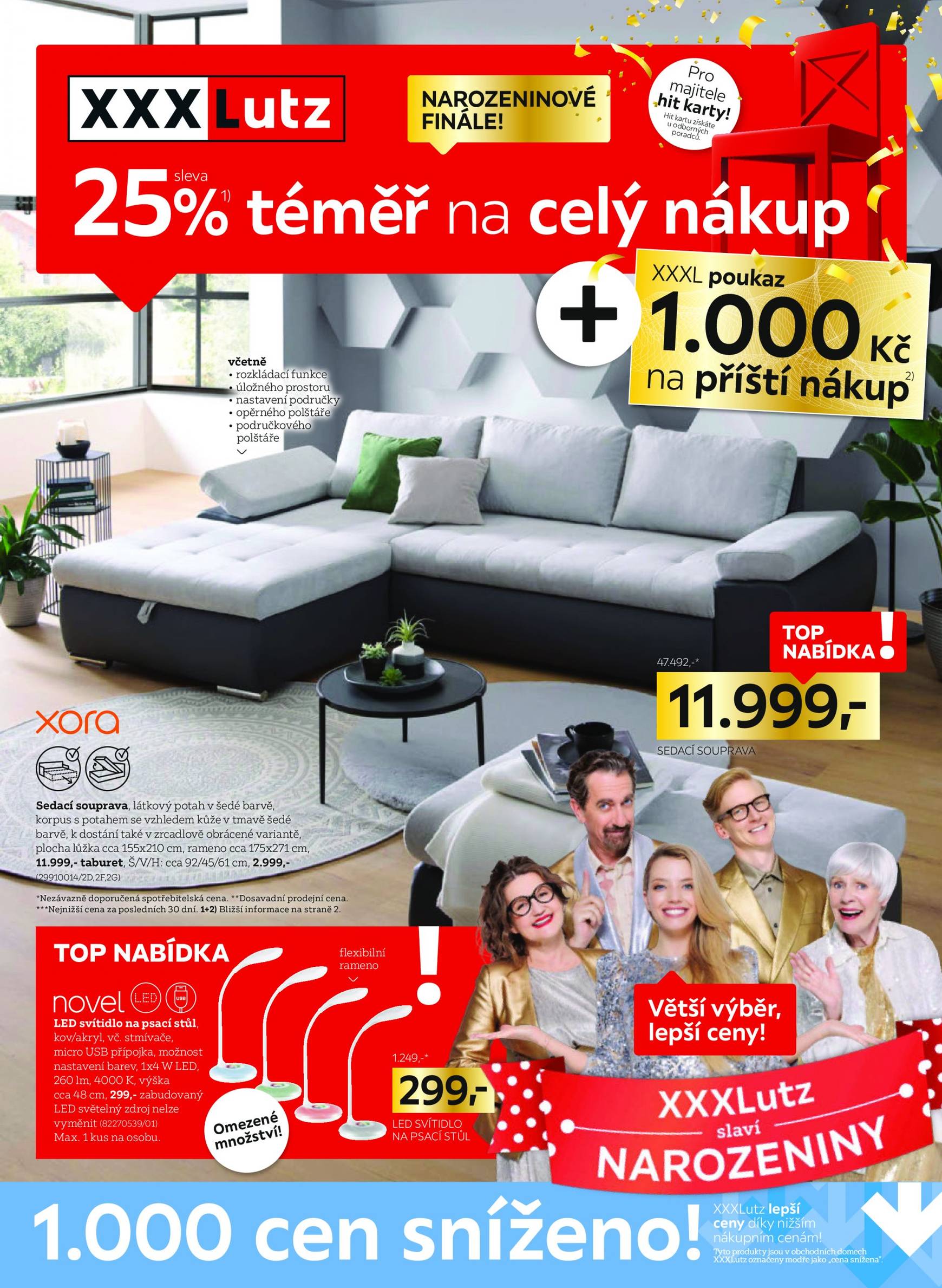 xxxlutz - Leták XXXLutz - Sleva 25 % na téměř celý nákup od 26.08. do 08.09.