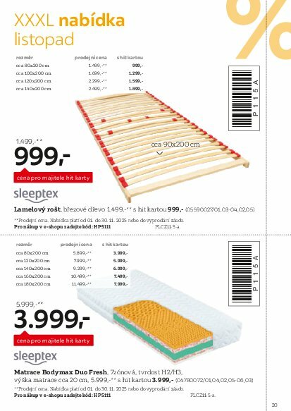 xxxlutz - Leták XXXLutz - Být věrným zákazníkem se vyplatí od 01.08. do 31.01. - page: 20 xxxlutz - Leták XXXLutz - Být věrným zákazníkem se vyplatí od 01.08. do 31.01. - page: 20