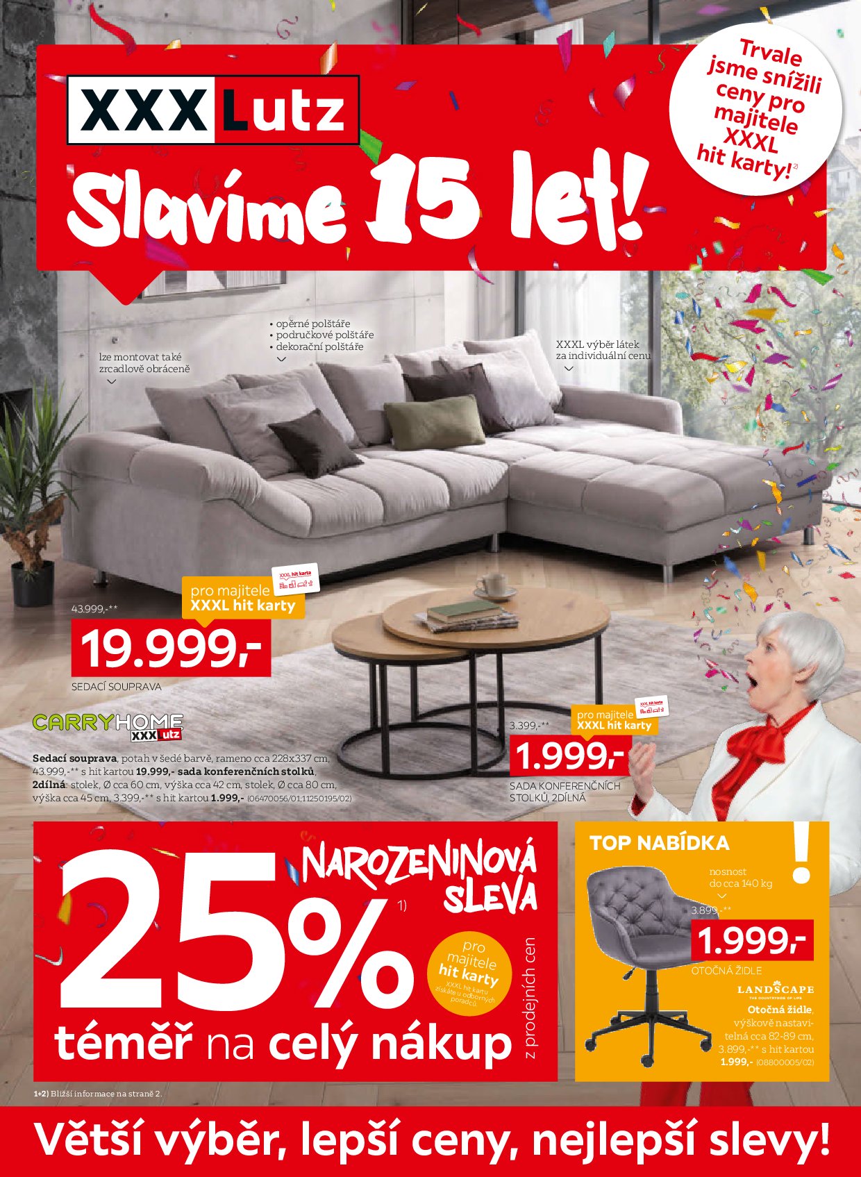 xxxlutz - Leták XXXLutz - Sleva 25 % na téměř celý nákup od 01.09. do 14.09.