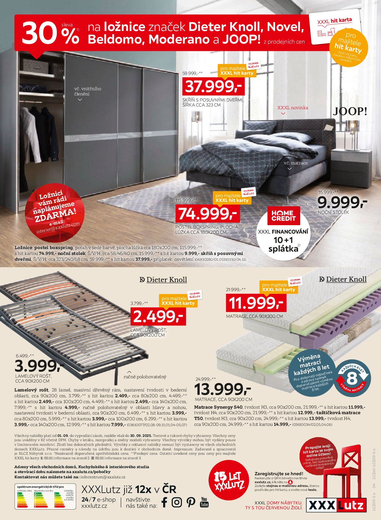 xxxlutz - Leták XXXLutz - Sleva 30 % na vybrané značky ložnic od 01.09. do 30.09. - page: 4