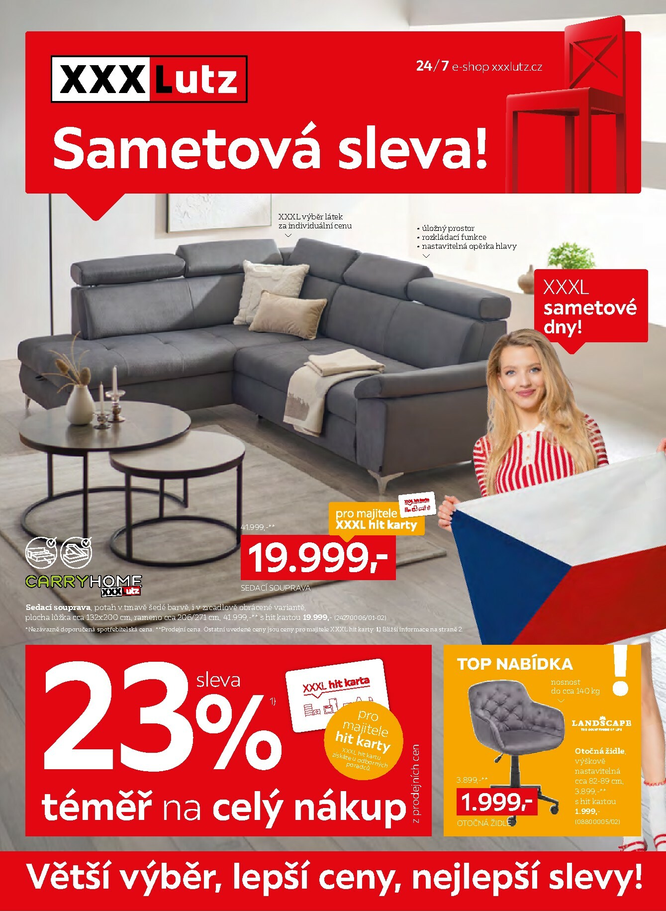 xxxlutz - Aktuální leták XXXLutz - Sleva 23 % na téměř celý nákup od 03.11. do 16.11.