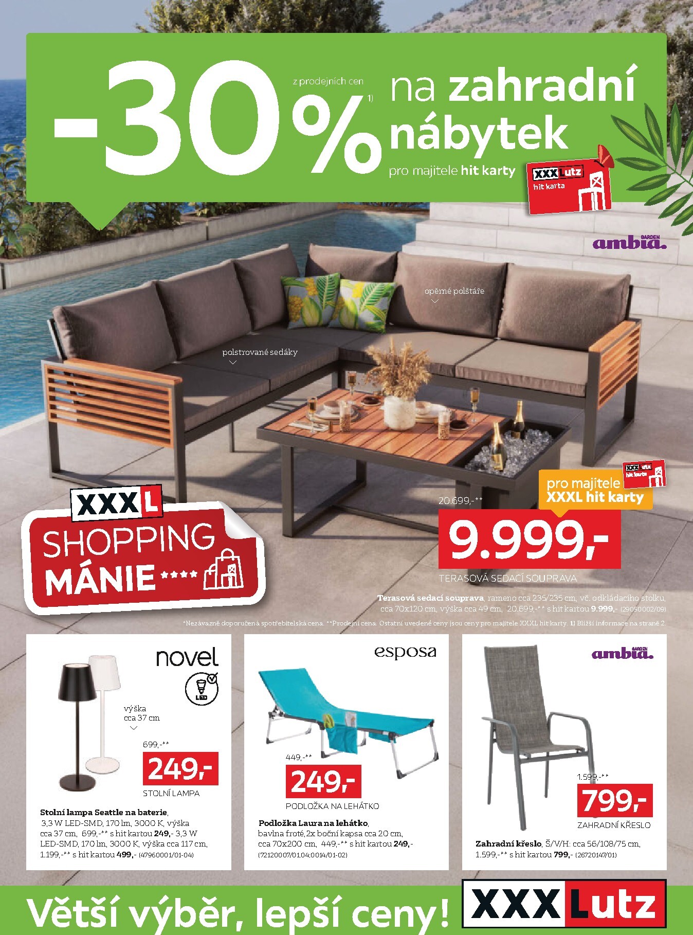 xxxlutz - Aktuální XXXLutz - Sleva až 30 % na zahradní nábytek leták platný od úterý 07.04.2026 do neděle 19.04.2026 - page: 1