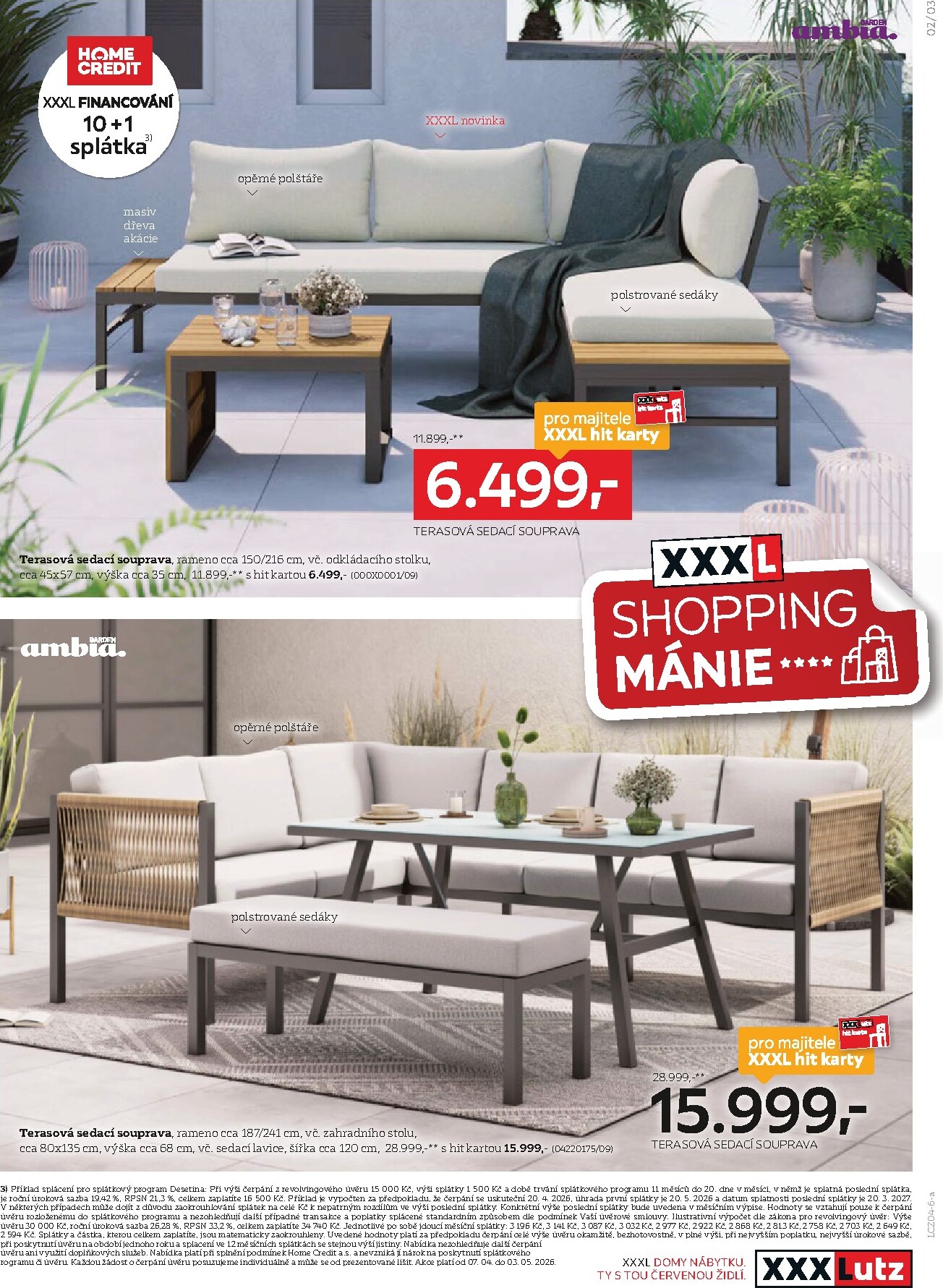 xxxlutz - Aktuální XXXLutz - Sleva až 30 % na zahradní nábytek leták platný od úterý 07.04.2026 do neděle 19.04.2026 - page: 3