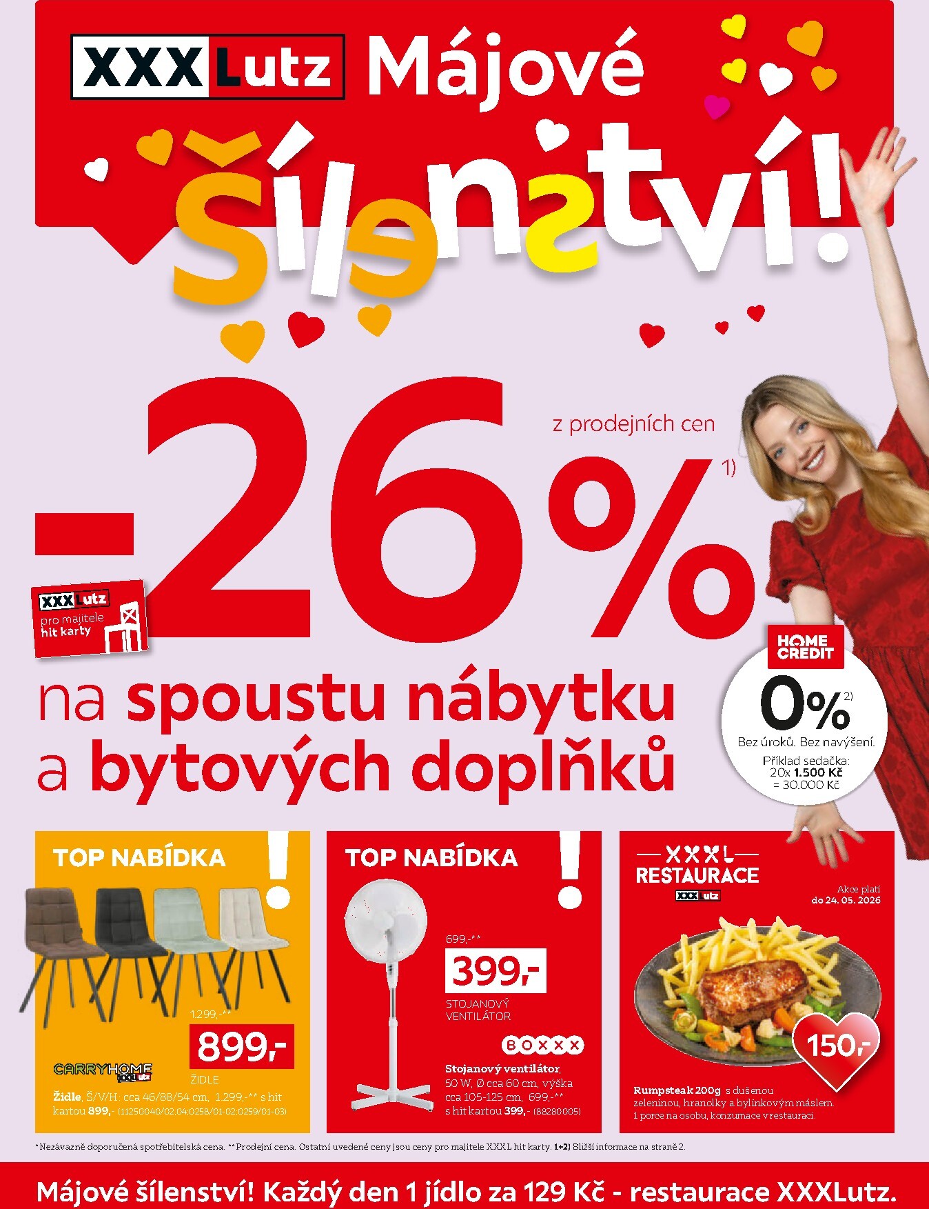 xxxlutz - Aktuální XXXLutz - Sleva 26 % téměř na všechno leták platný od pondělí 11.05.2026 do neděle 24.05.2026