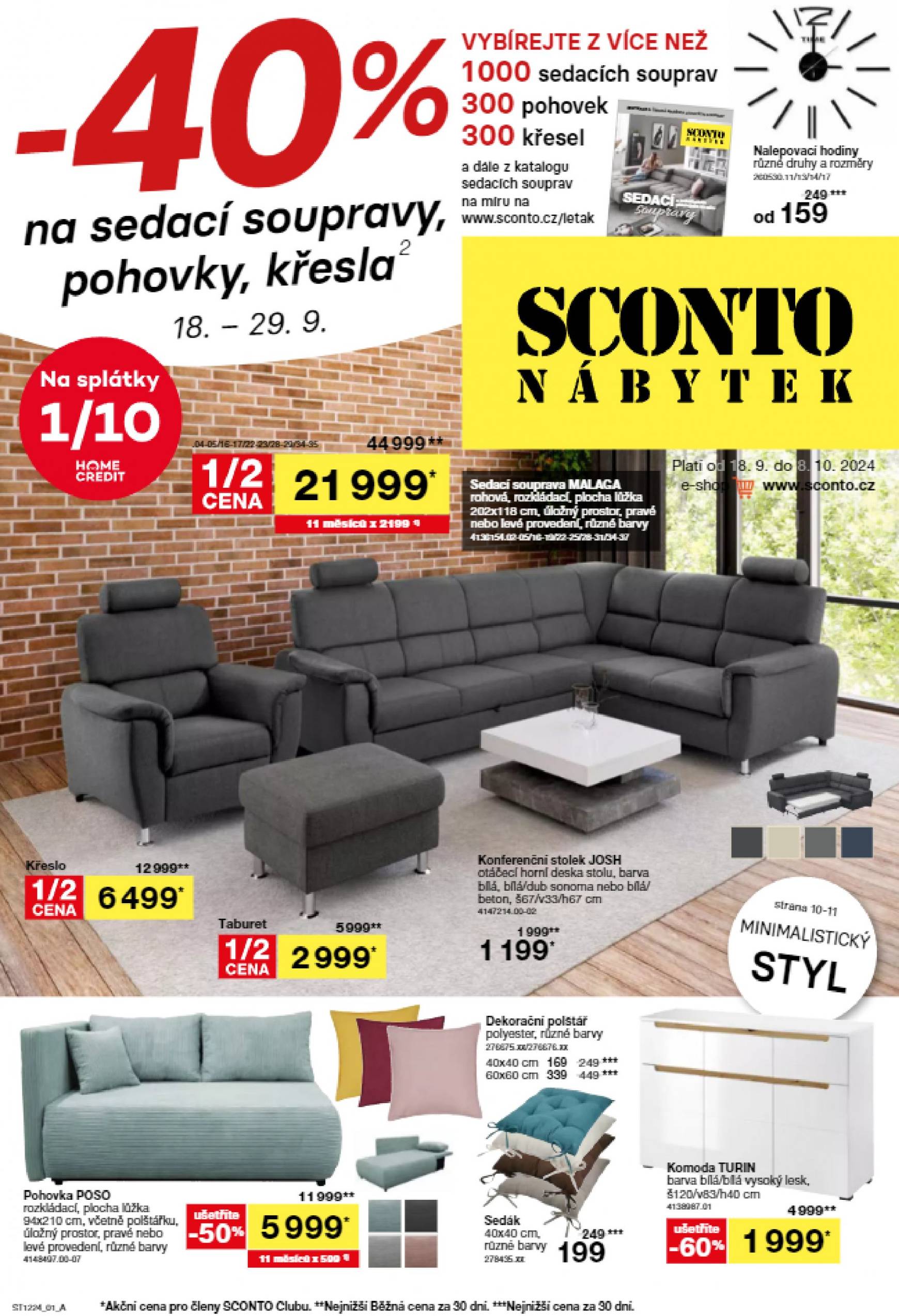 sconto-nabytek - Leták SCONTO Nábytek od 18.09. do 08.10. - page: 1