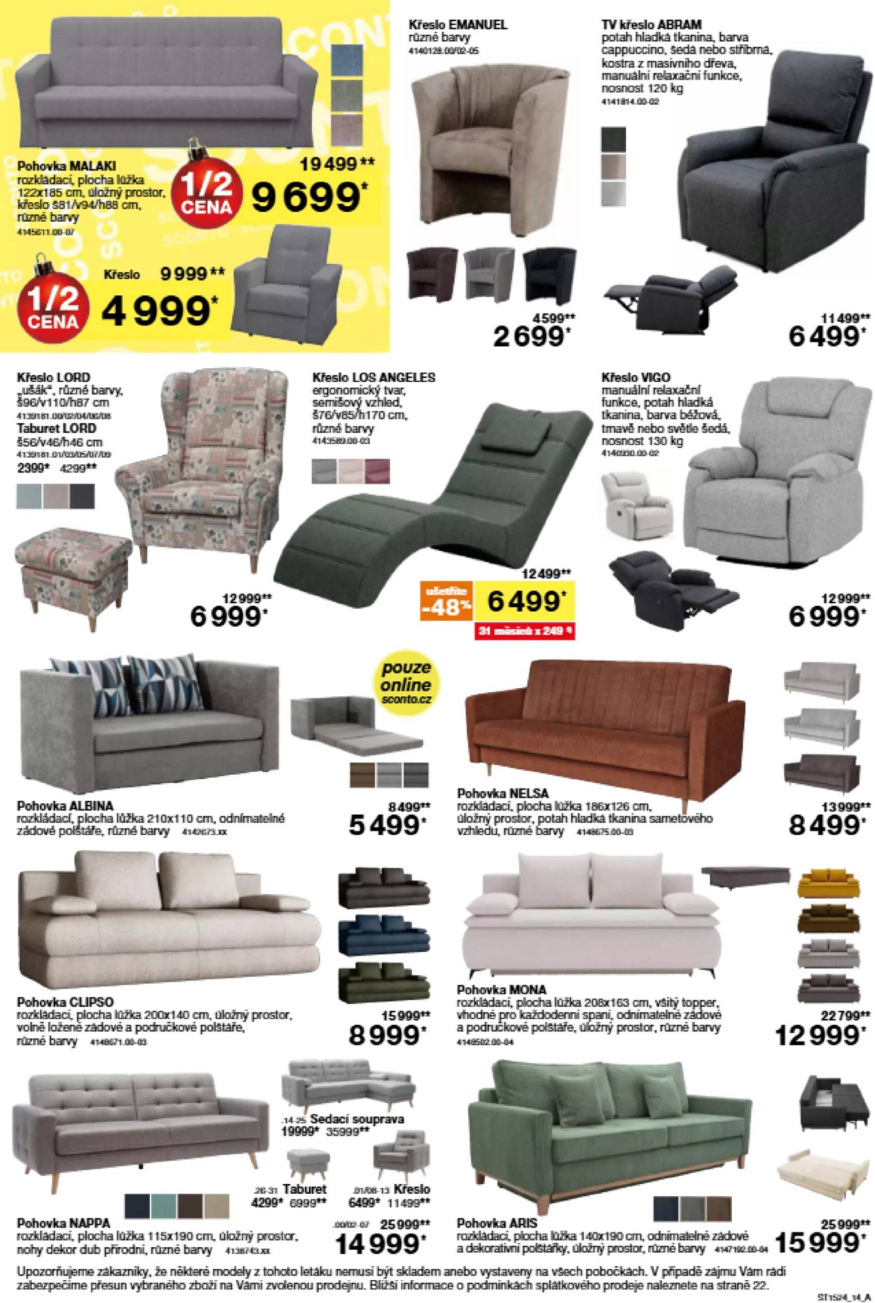 sconto-nabytek - Leták SCONTO Nábytek od 27.11. do 27.12. - page: 14