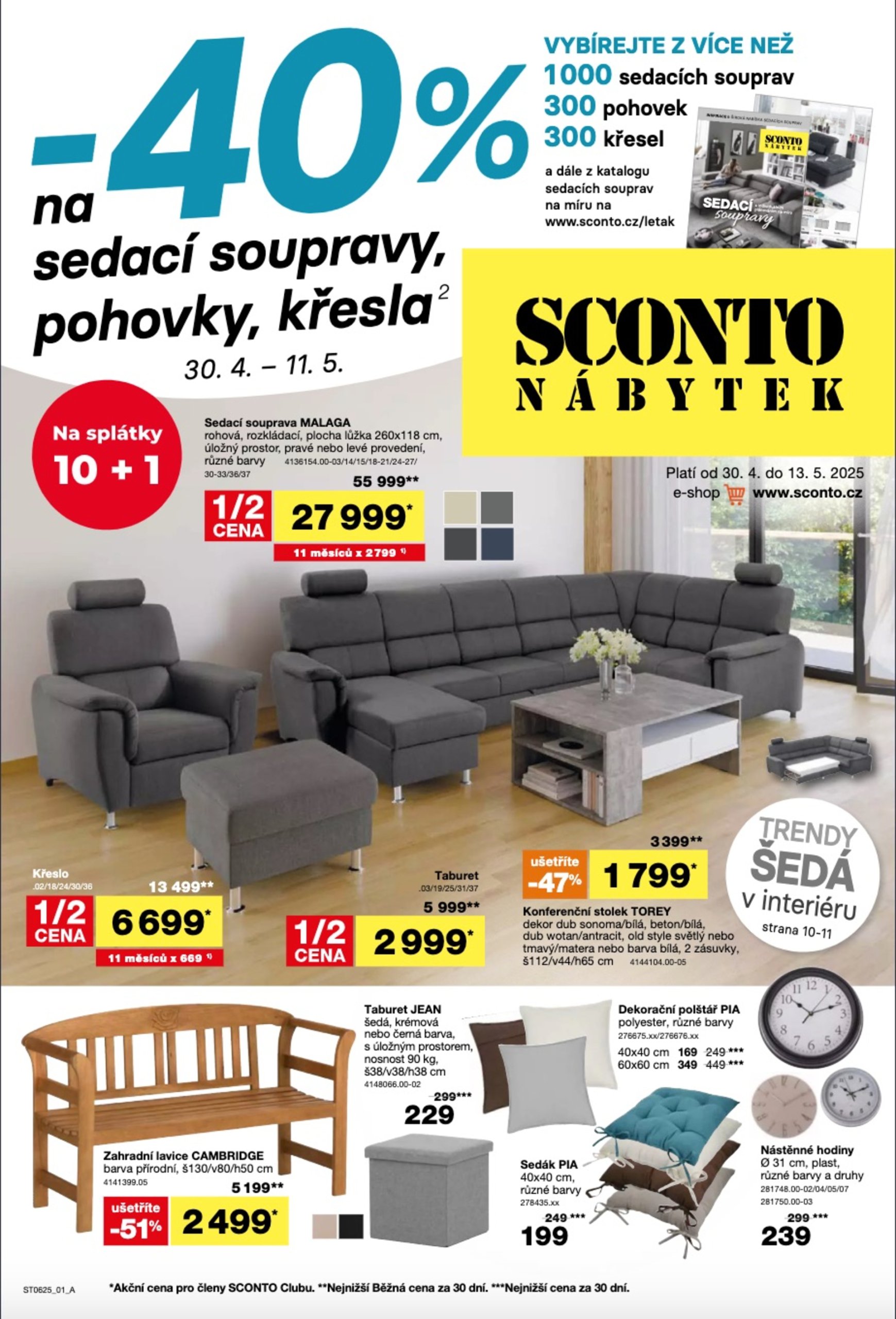 sconto-nabytek - Leták SCONTO Nábytek od 30.04. do 11.05.