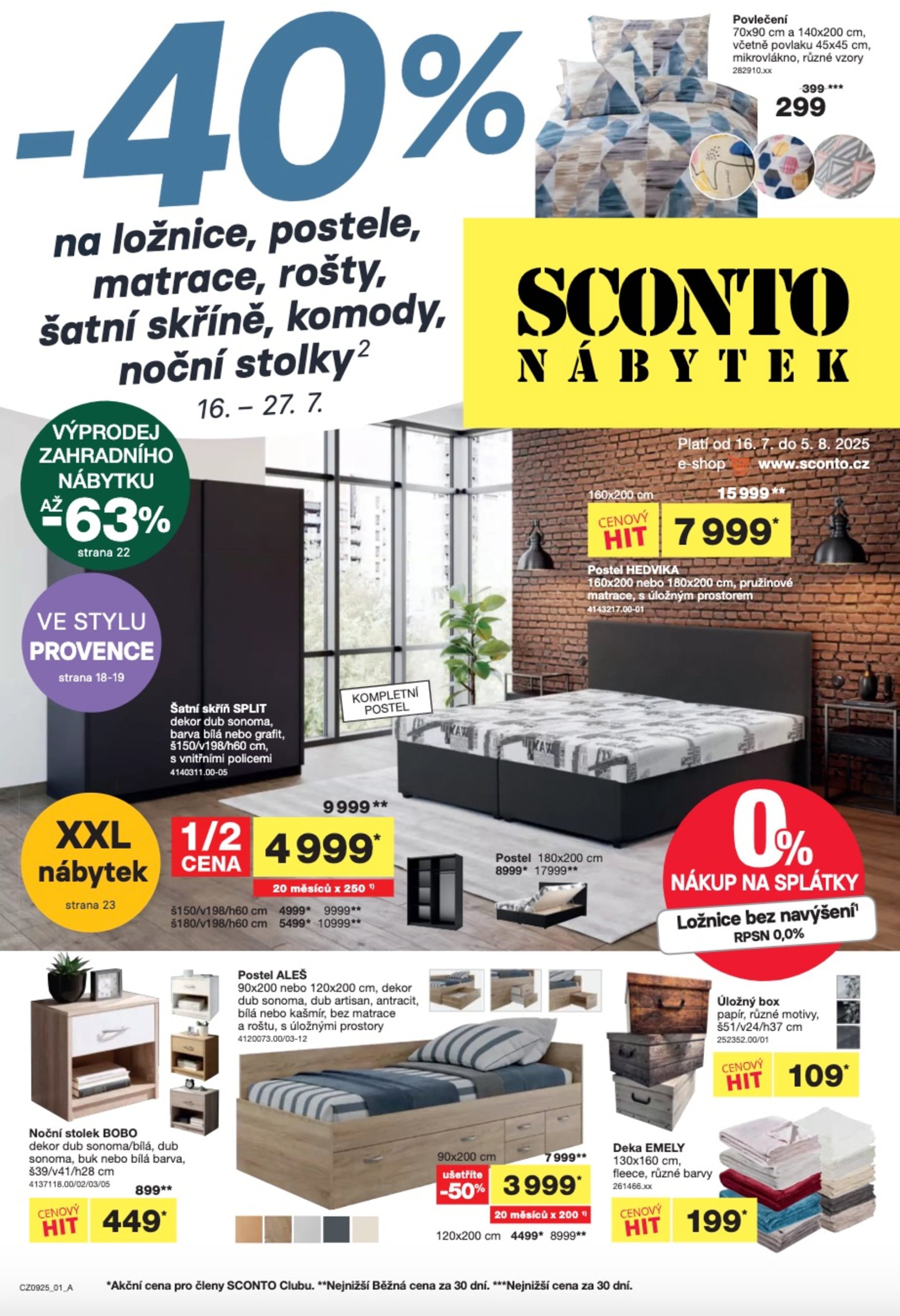 sconto-nabytek - Leták SCONTO Nábytek od 16.07. do 05.08. - page: 1