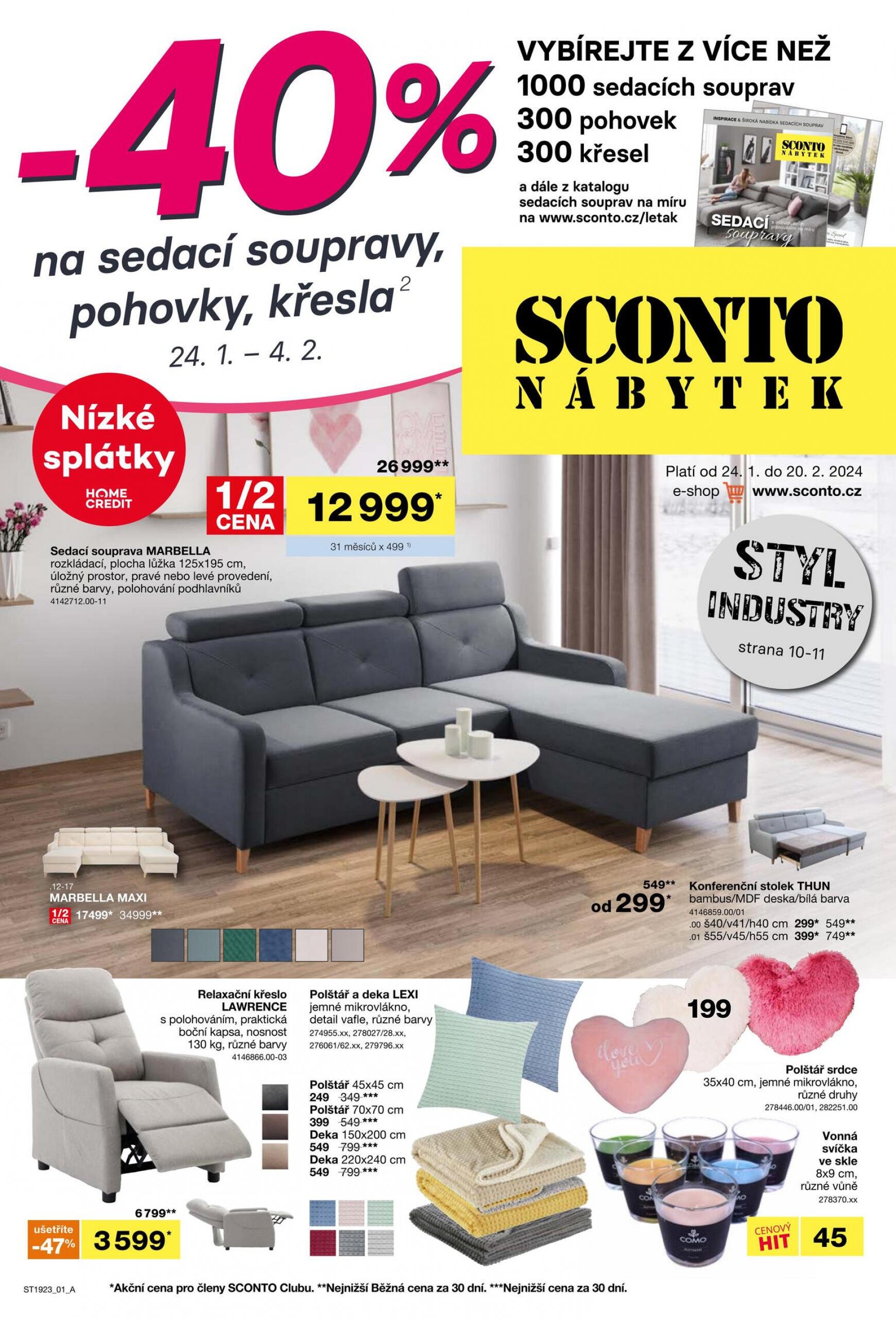 sconto-nabytek - Sconto nábytek platný od 24.01.2024