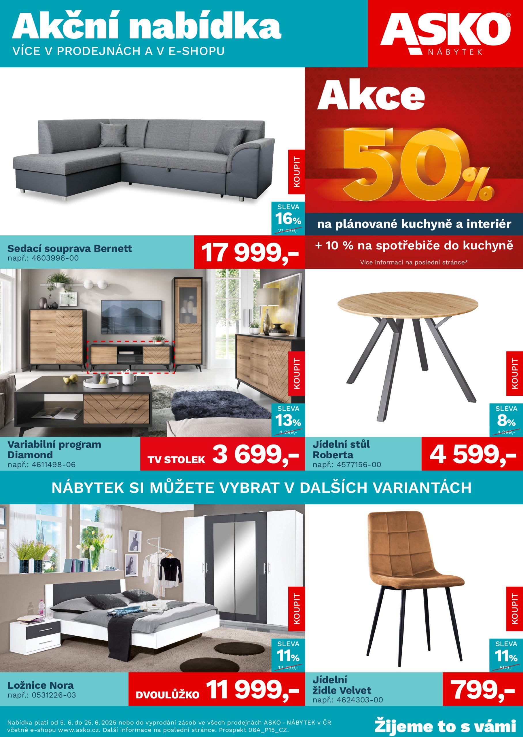 asko-nabytek - Leták ASKO NÁBYTEK - Akční nabídka od 05.06. do 25.06. - page: 1