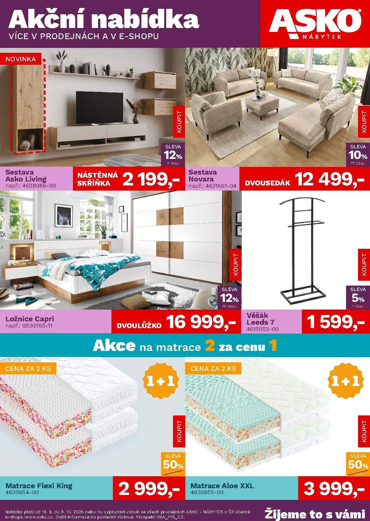 asko-nabytek - Leták ASKO NÁBYTEK od 18.09. do 08.10.