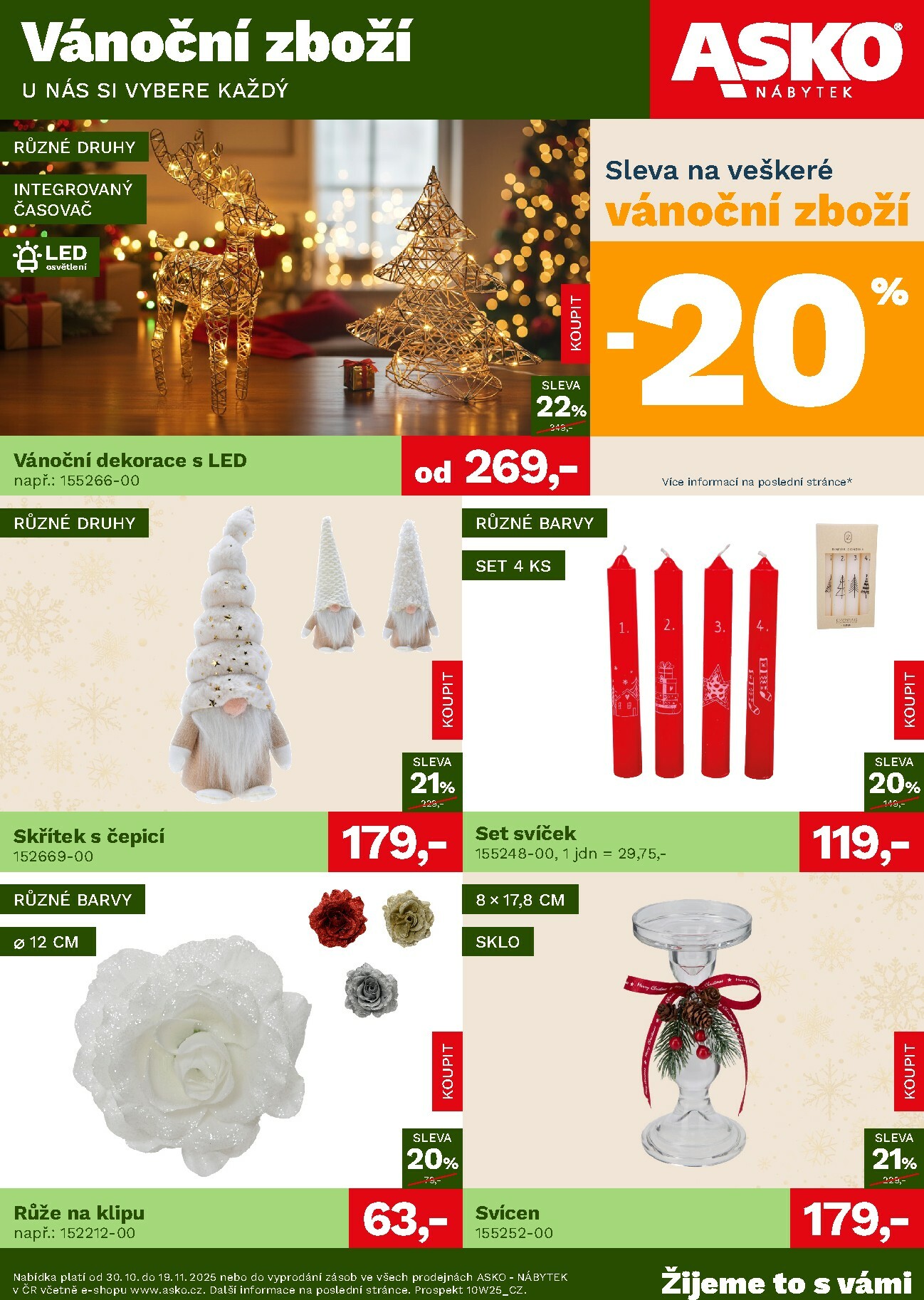 asko-nabytek - Aktuální leták ASKO NÁBYTEK - Vánoční leták od 30.10. do 19.11.