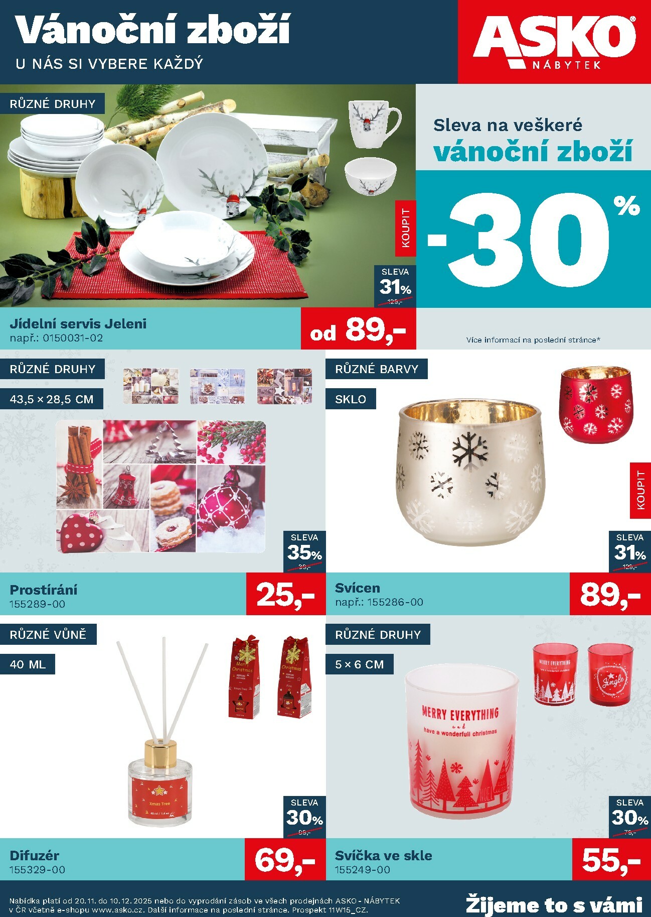 asko-nabytek - Aktuální leták ASKO NÁBYTEK - Vánoční leták od 20.11. do 10.12.