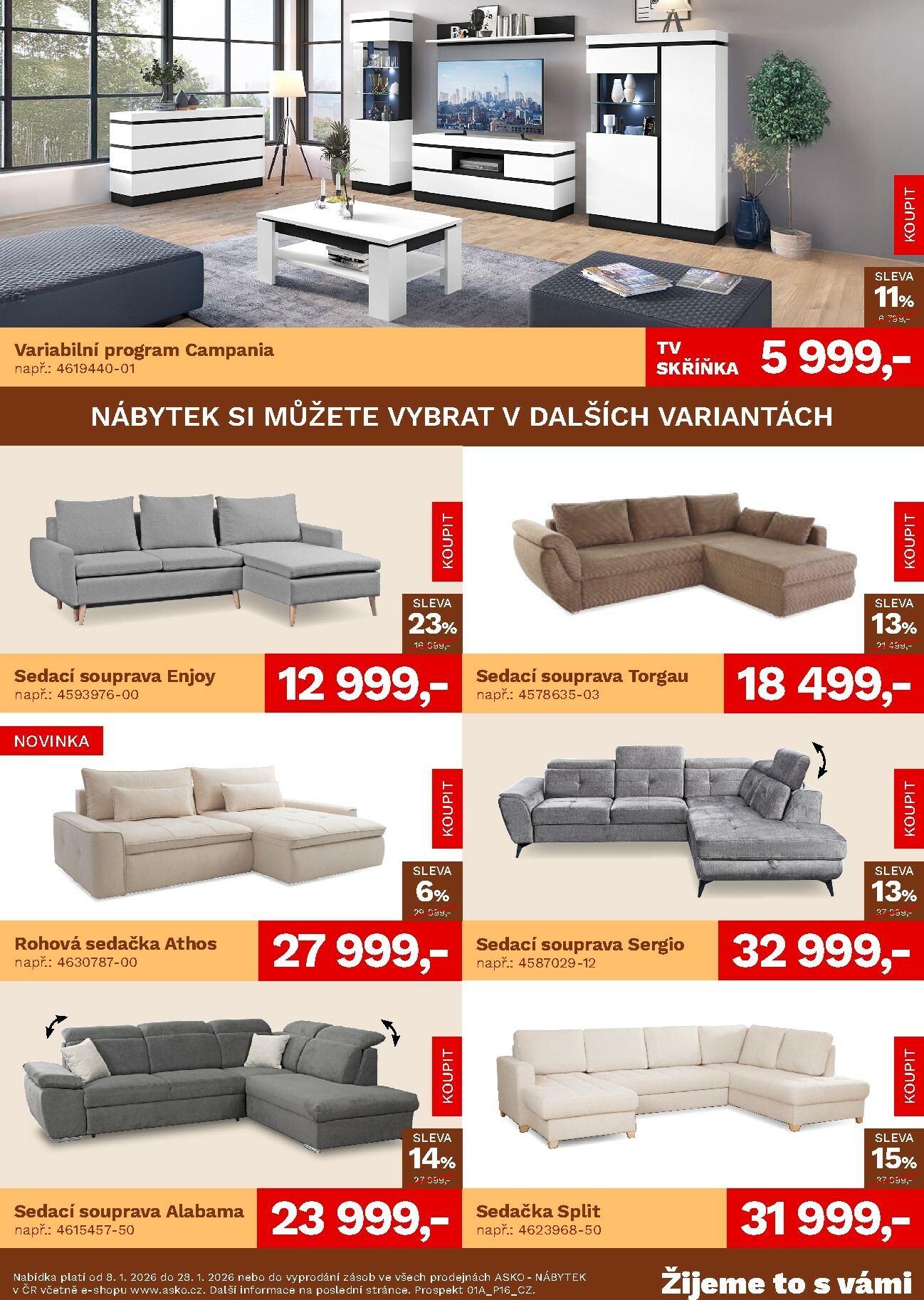 asko-nabytek - Aktuální leták ASKO NÁBYTEK od 08.01. do 28.01. - page: 2