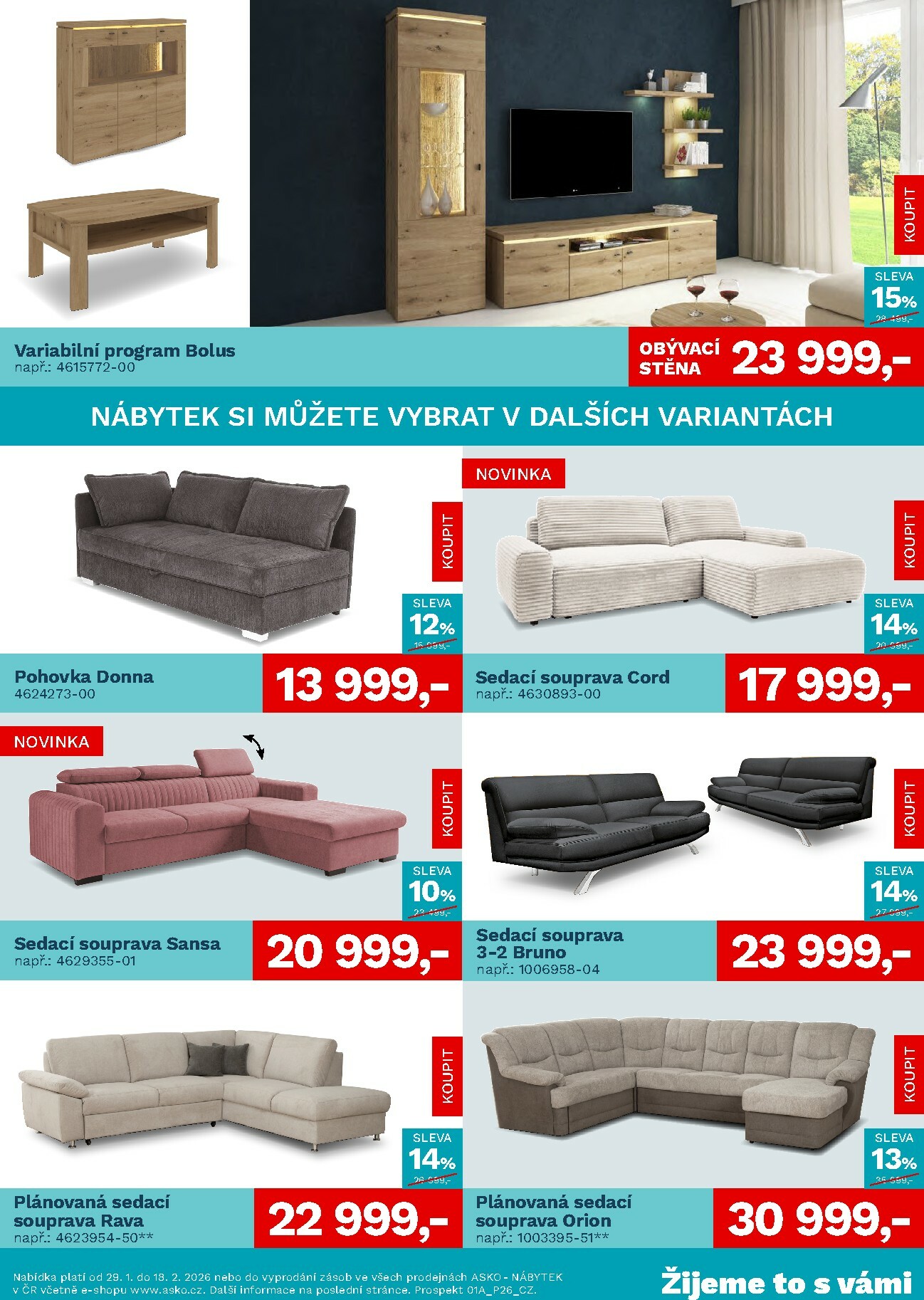 asko-nabytek - ASKO NÁBYTEK leták platný od %validSinceDay% 29.01. do 18.02. - page: 2