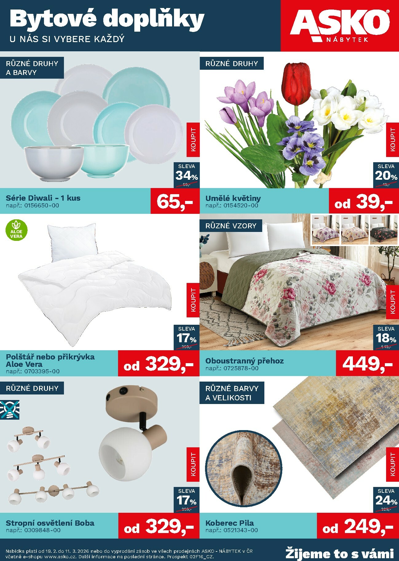 asko-nabytek - ASKO NÁBYTEK - Bytové doplňky za skvělé ceny leták platný od čtvrtka 19.02.2026 do středy 11.03.2026 - page: 1