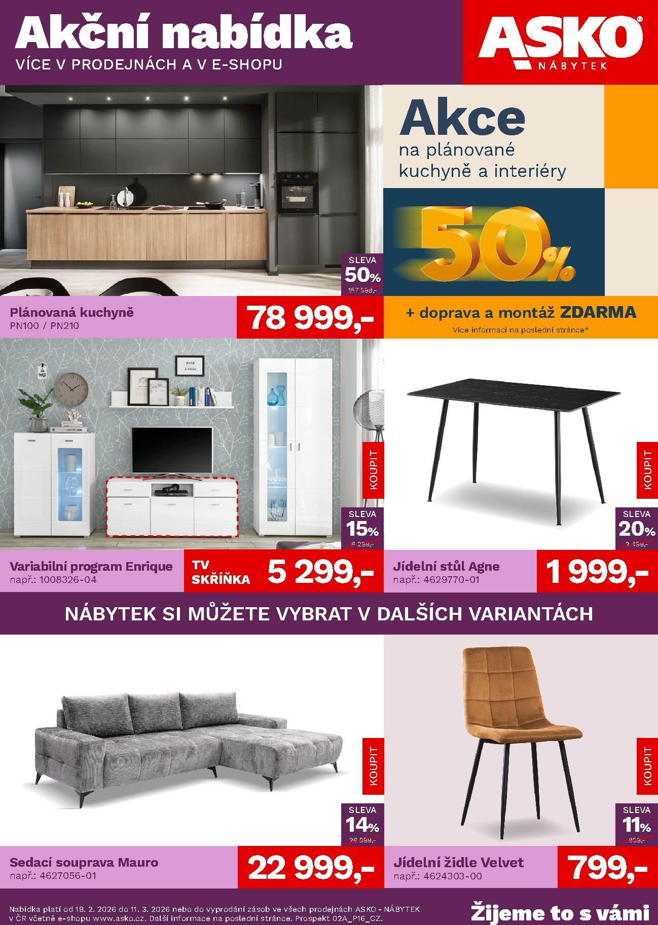 asko-nabytek - ASKO NÁBYTEK leták platný od čtvrtka 19.02.2026 do středy 11.03.2026