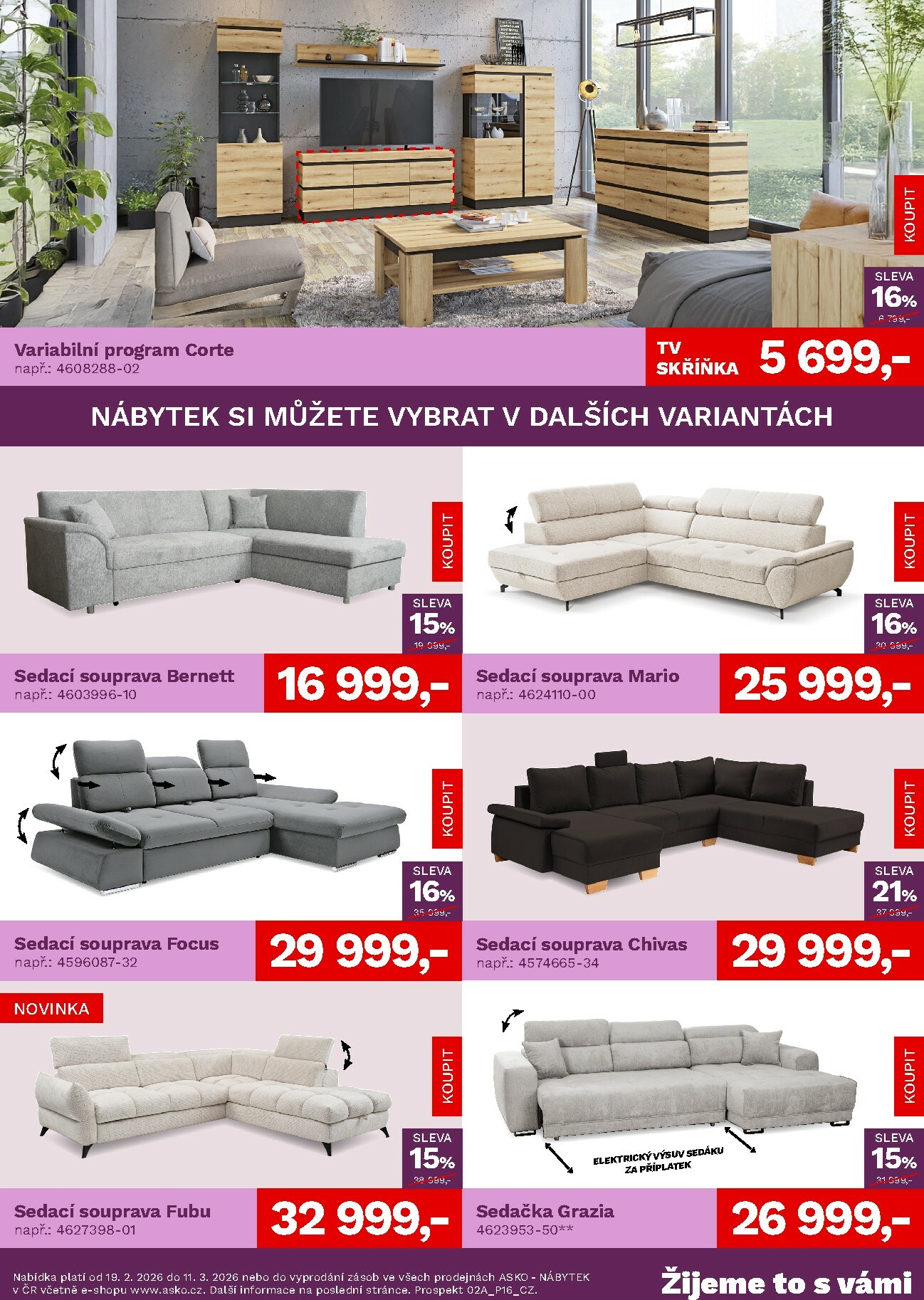 asko-nabytek - ASKO NÁBYTEK leták platný od čtvrtka 19.02.2026 do středy 11.03.2026 - page: 2