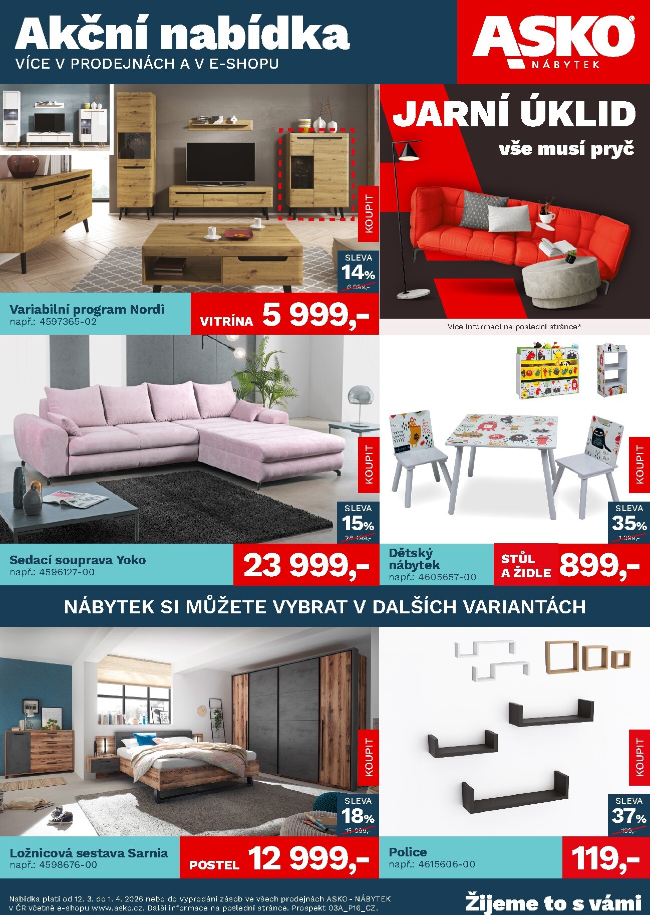 asko-nabytek - ASKO NÁBYTEK leták platný od čtvrtka 12.03.2026 do středy 01.04.2026 - page: 1