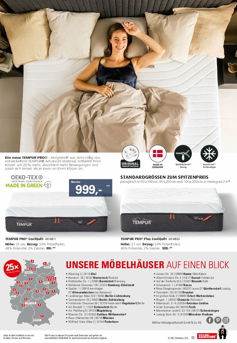 hoeffner - Höffner - Schlafen Spezial-Prospekt gültig vom 13.08. bis 26.08. - page: 13