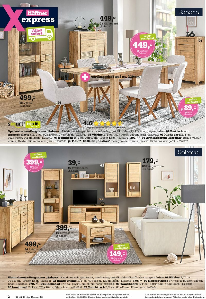 hoeffner - Höffner - Express Spezial-Prospekt gültig vom 13.08. bis 26.08. - page: 2