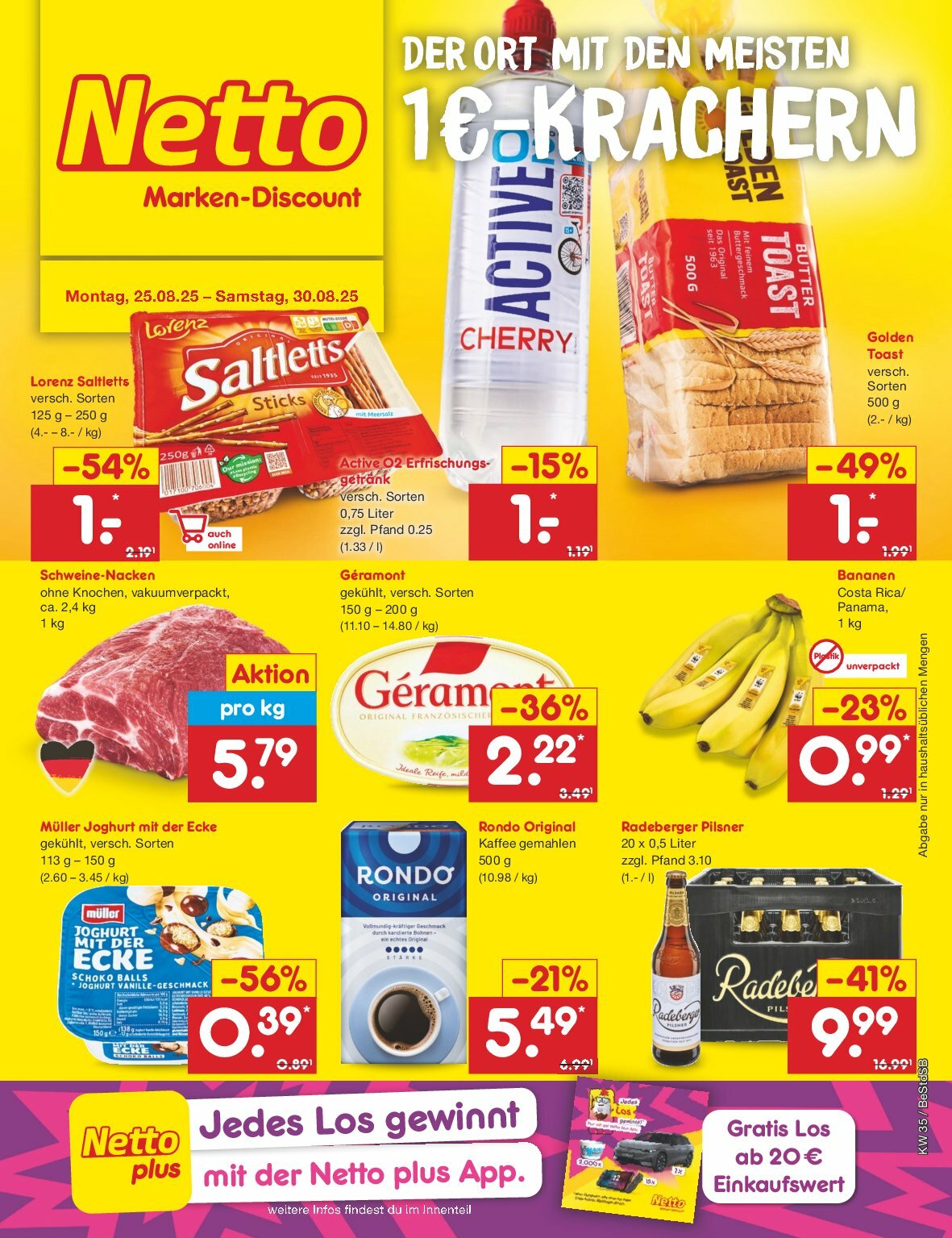 netto-marken-discount - Netto Marken Discount-Prospekt gültig vom 25.08. bis 30.08. - page: 1 netto-marken-discount - Netto Marken Discount-Prospekt gültig vom 25.08. bis 30.08. - page: 1
