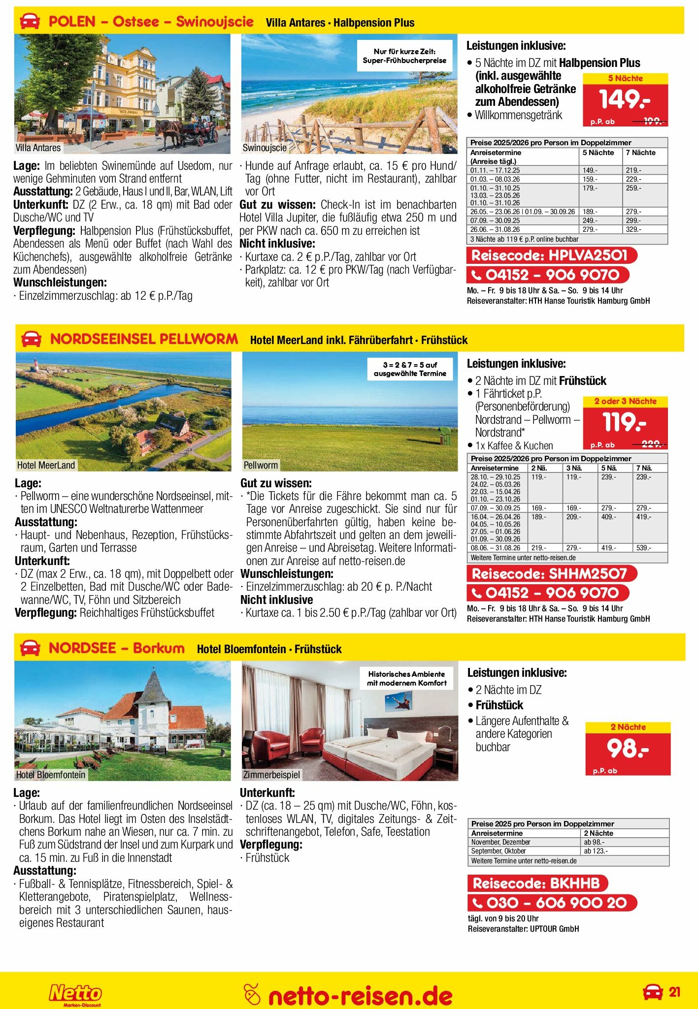 netto-marken-discount - Netto Marken Discount - Reisen-Prospekt gültig vom 28.08. bis 30.09. - page: 21