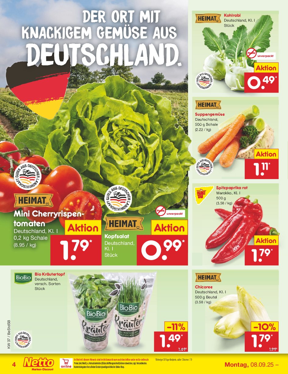 netto-marken-discount - Netto Marken Discount-Prospekt gültig vom 08.09. bis 13.09. - page: 4 netto-marken-discount - Netto Marken Discount-Prospekt gültig vom 08.09. bis 13.09. - page: 4