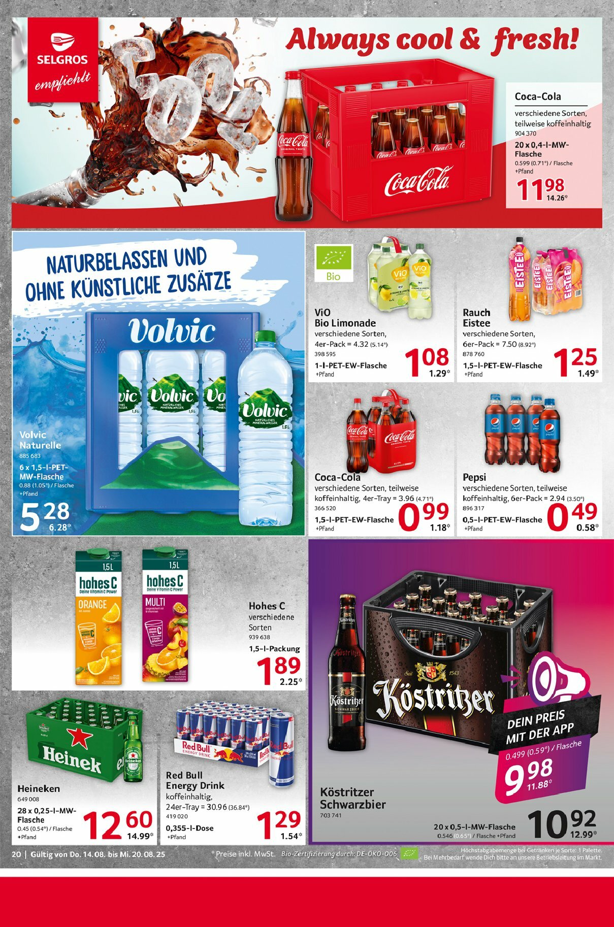 selgros - Selgros - Food-Prospekt gültig vom 14.08. bis 20.08. - page: 20