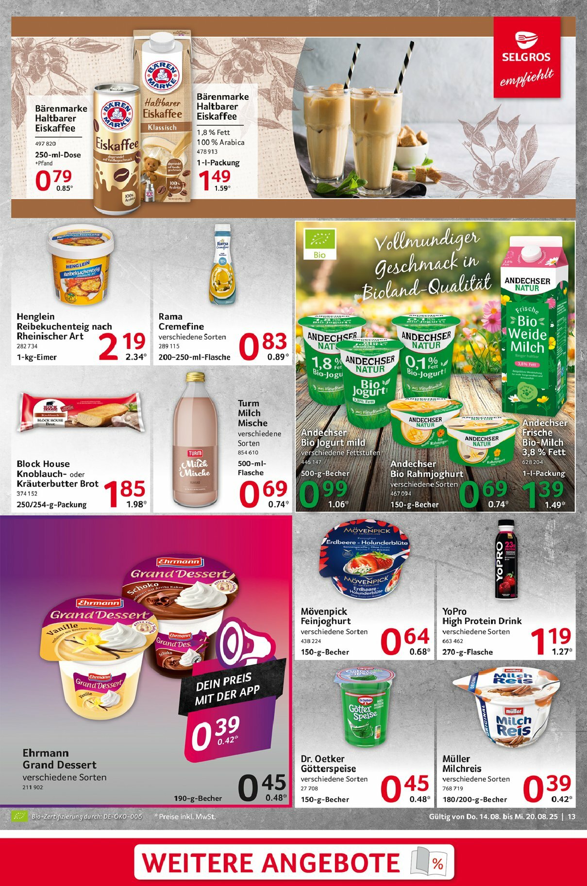 selgros - Selgros - Food-Prospekt gültig vom 14.08. bis 20.08. - page: 13