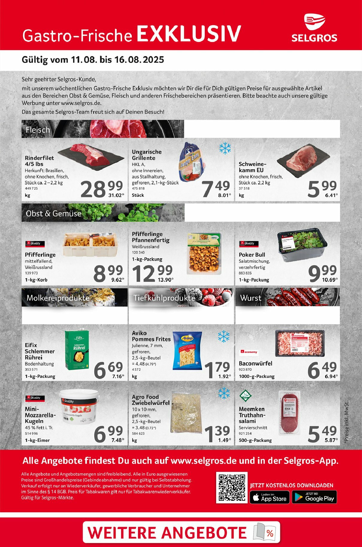 selgros - Selgros - Gastro Angebote-Prospekt gültig vom 11.08. bis 16.08.