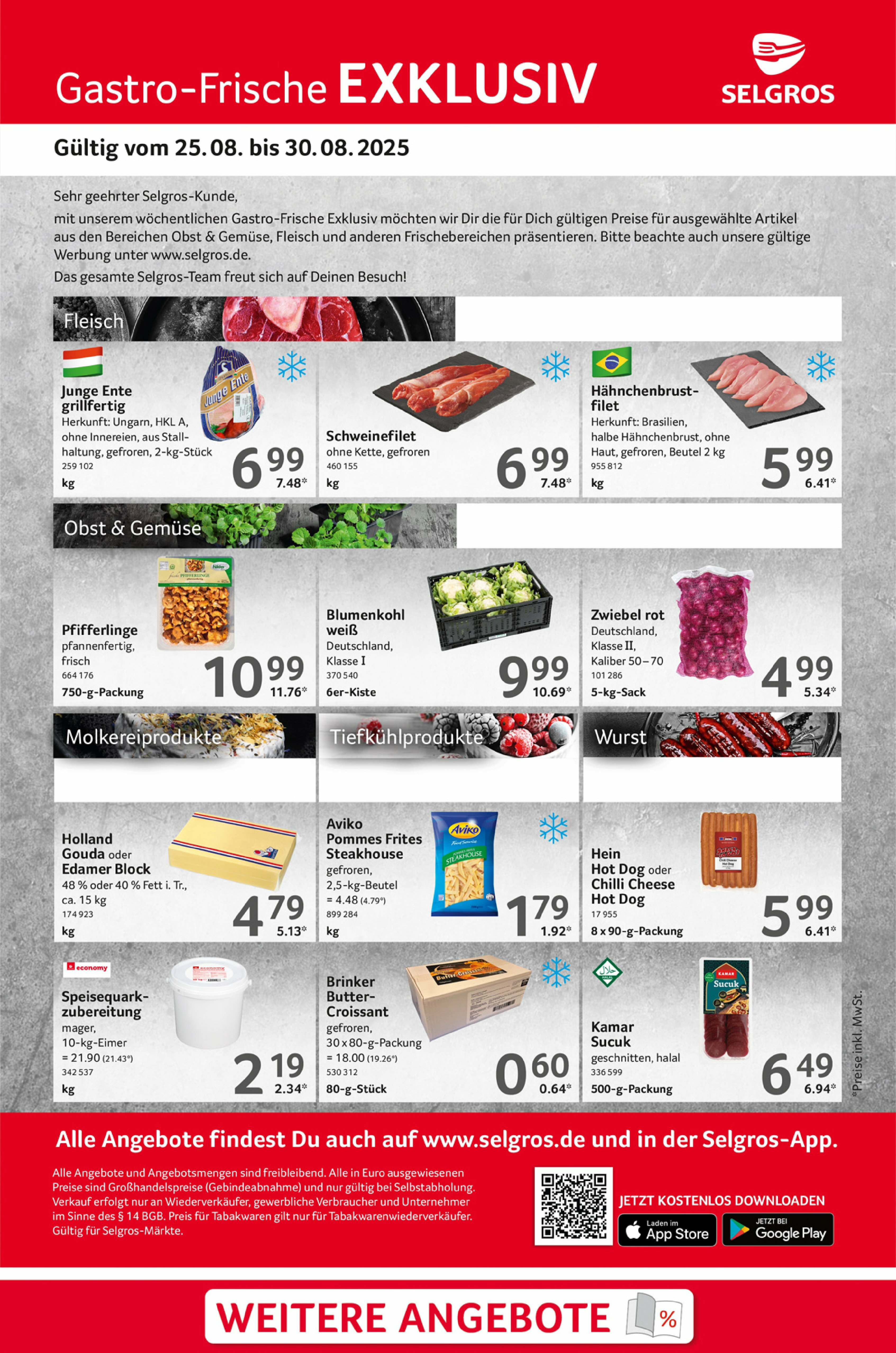 selgros - Selgros - Gastro Angebote-Prospekt gültig vom 25.08. bis 30.08.